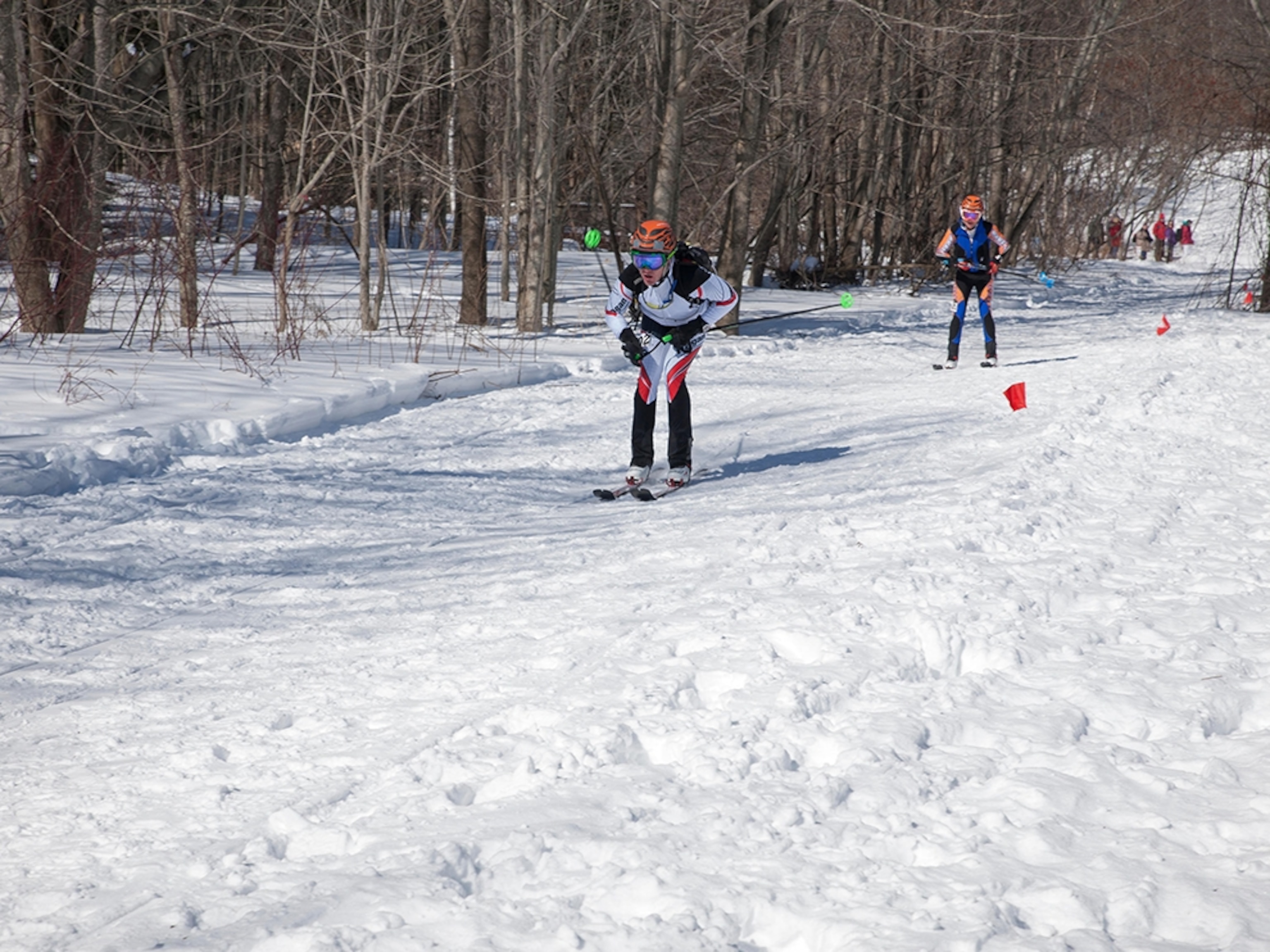 skiers participating in a ski race on Mount Greylock, Massachusetts