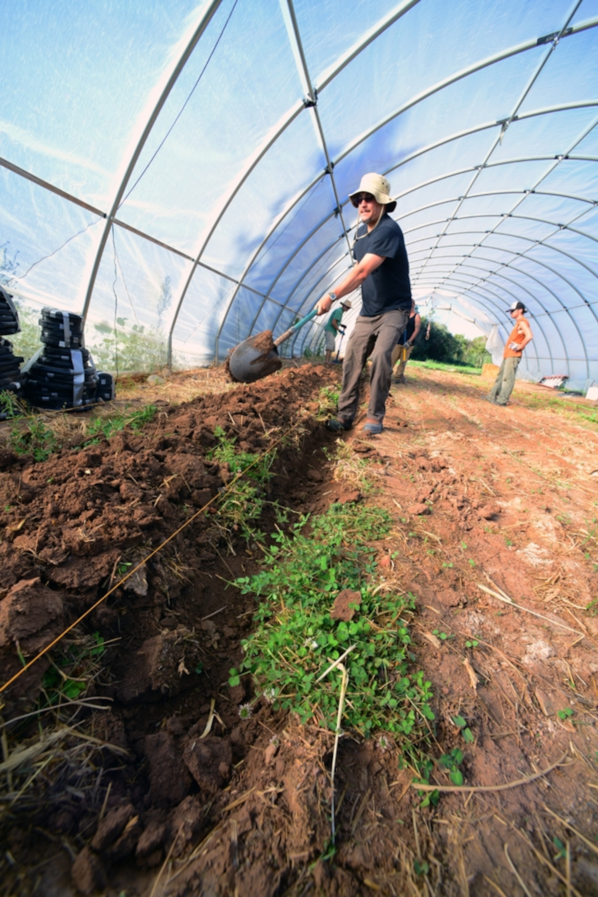 a man working on a farm.