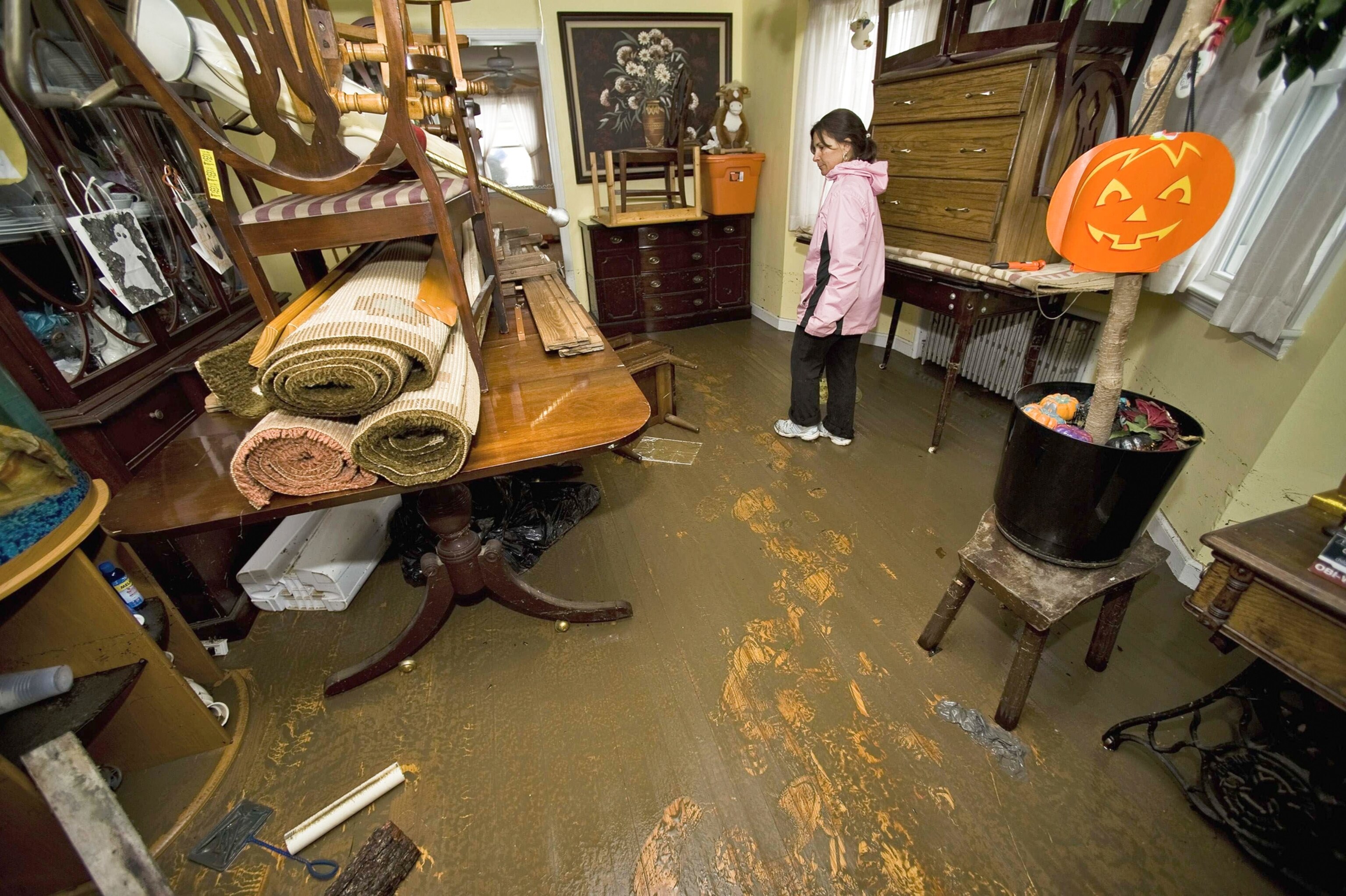flood damage in a NJ house