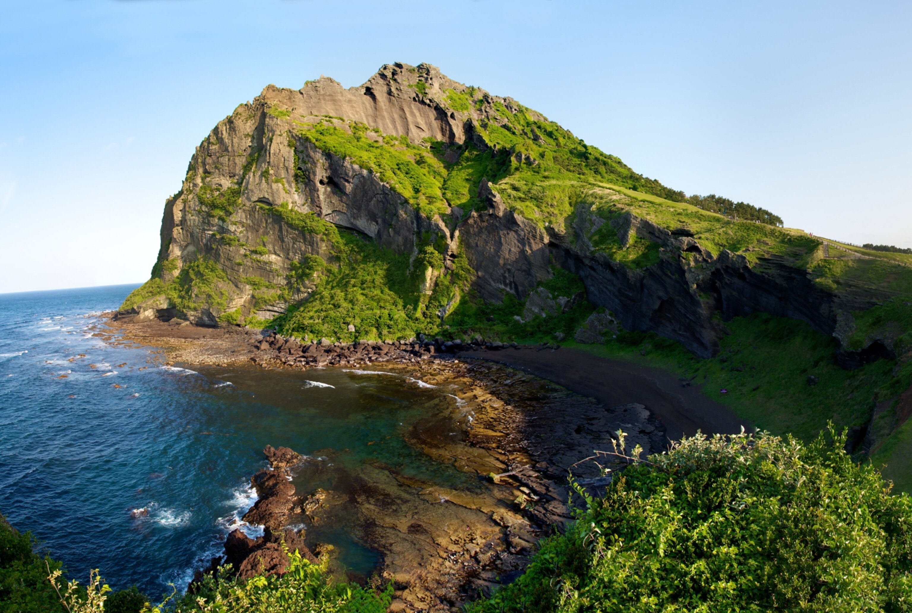 the volcanic crater Seongsan Ilchulbong, Korea