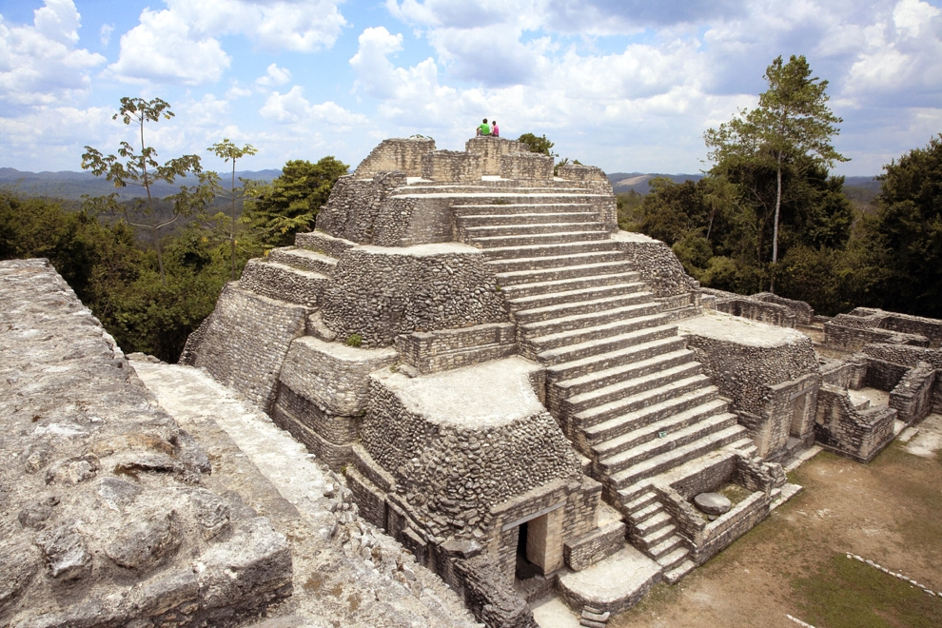 A Maya ruin in the Belize jungle.