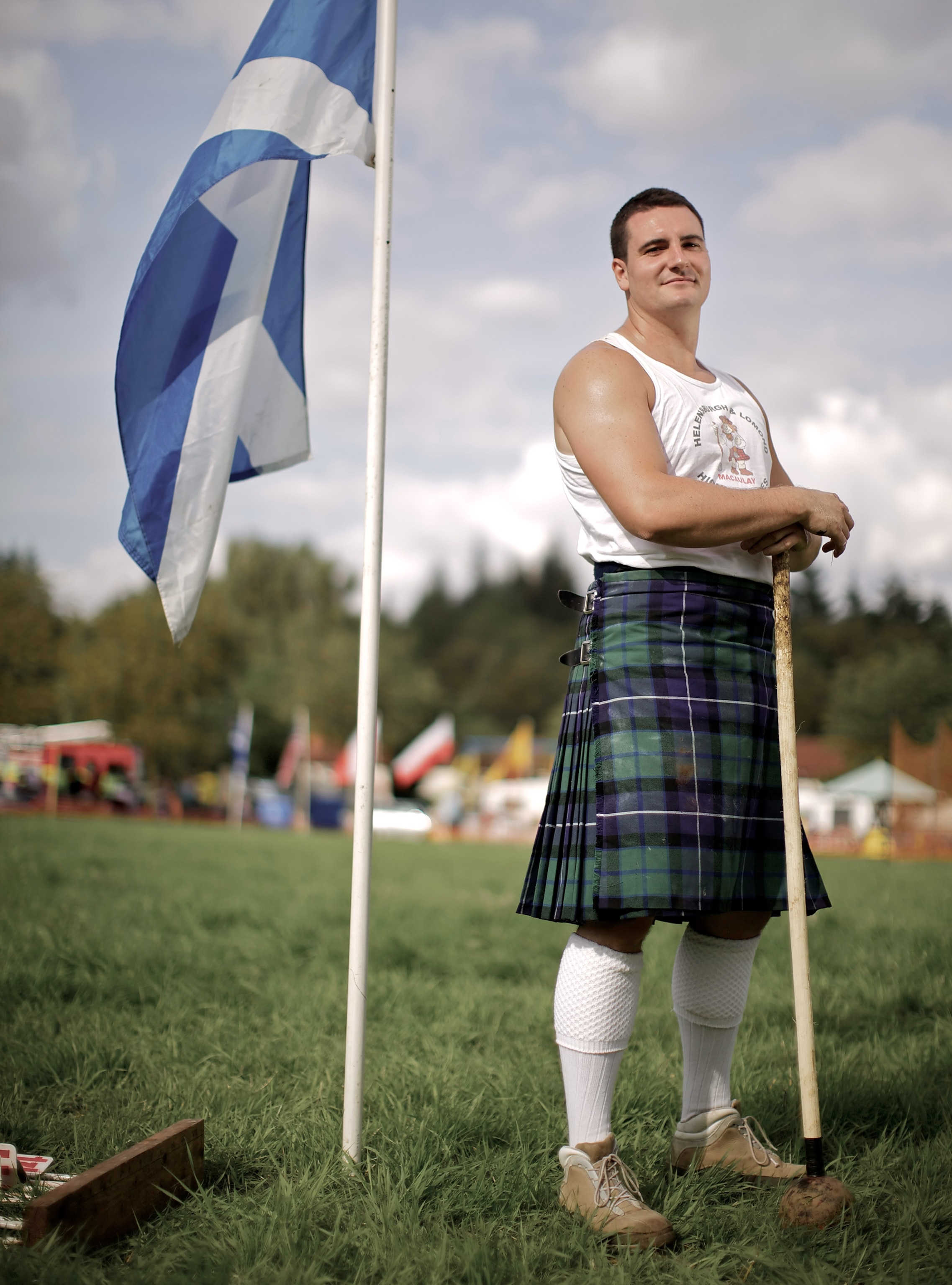 a Highland Games athlete, Scotland