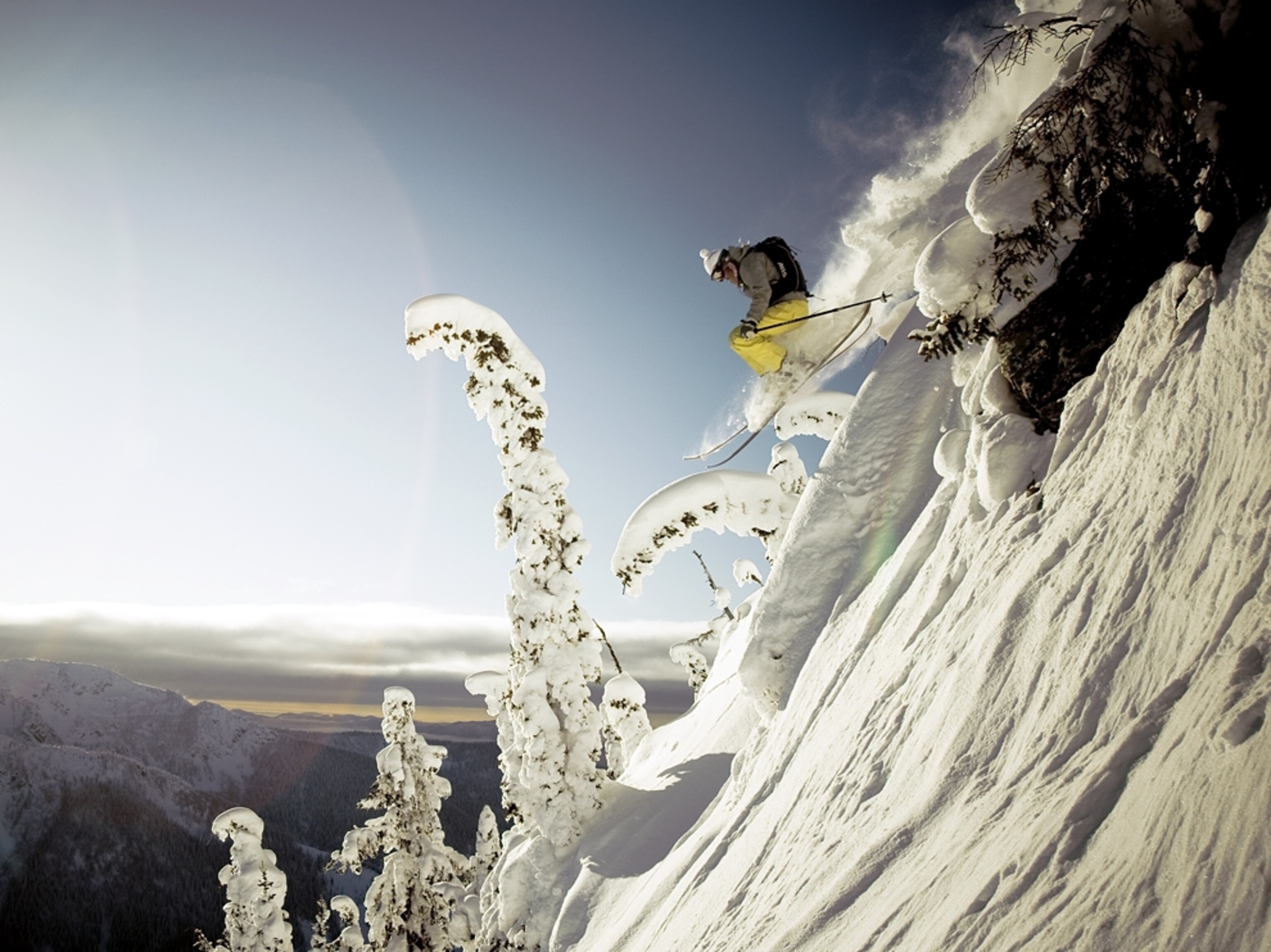 Lynsey Dyer skiing at Mustang Powder in British Columbia