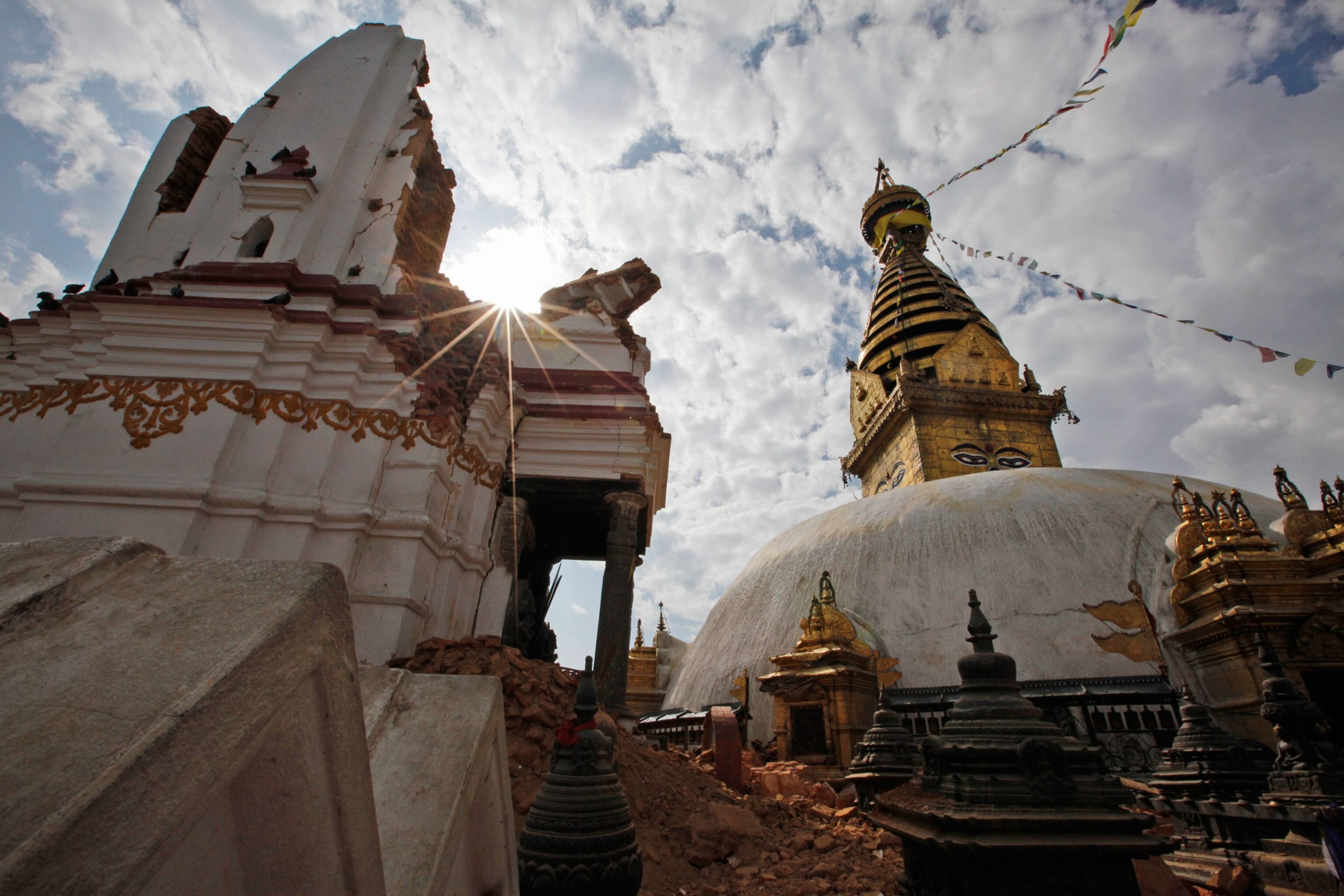 the Swayambhunath stupa in Nepal