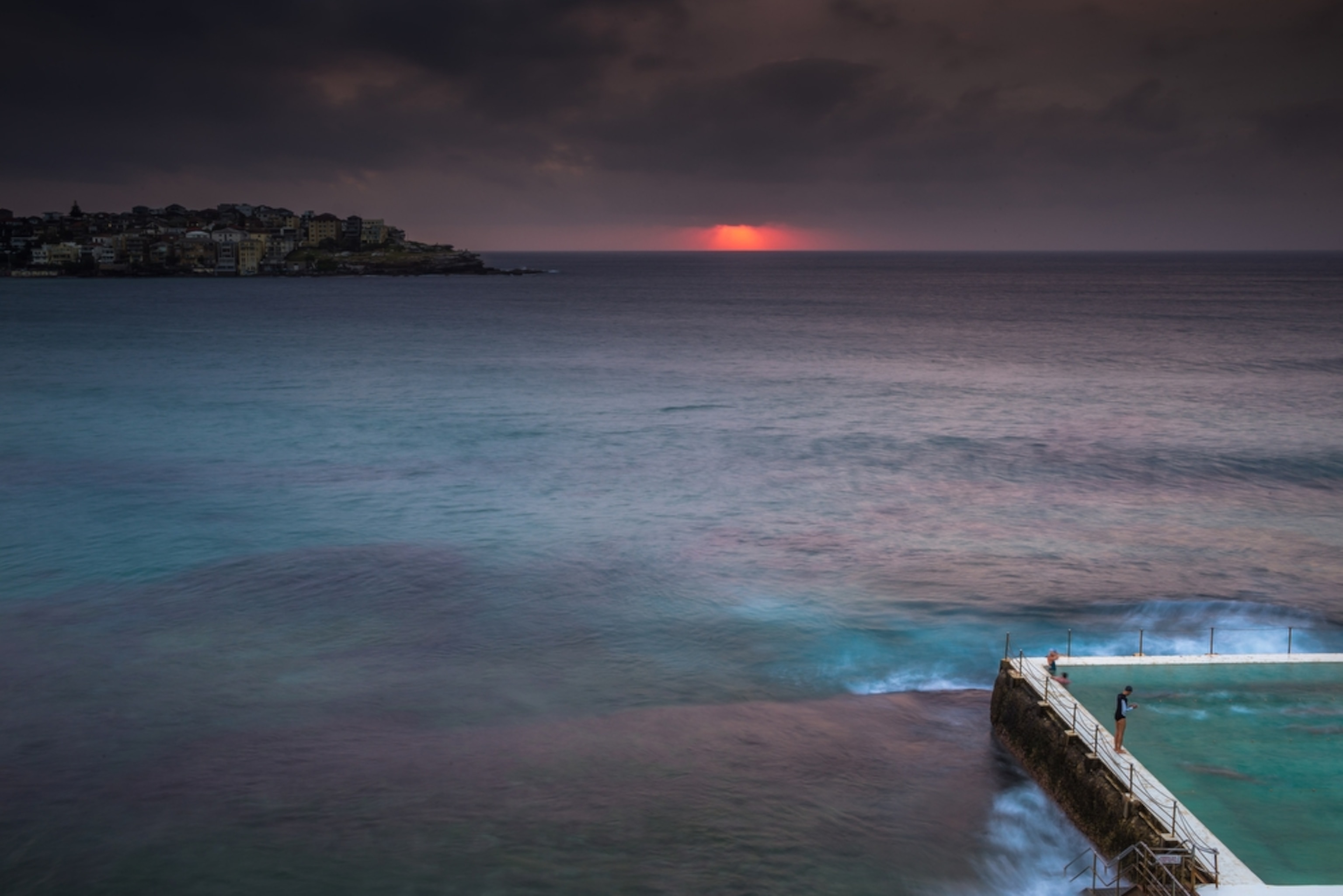 a swimming pool at dawn in Sydney, Australia