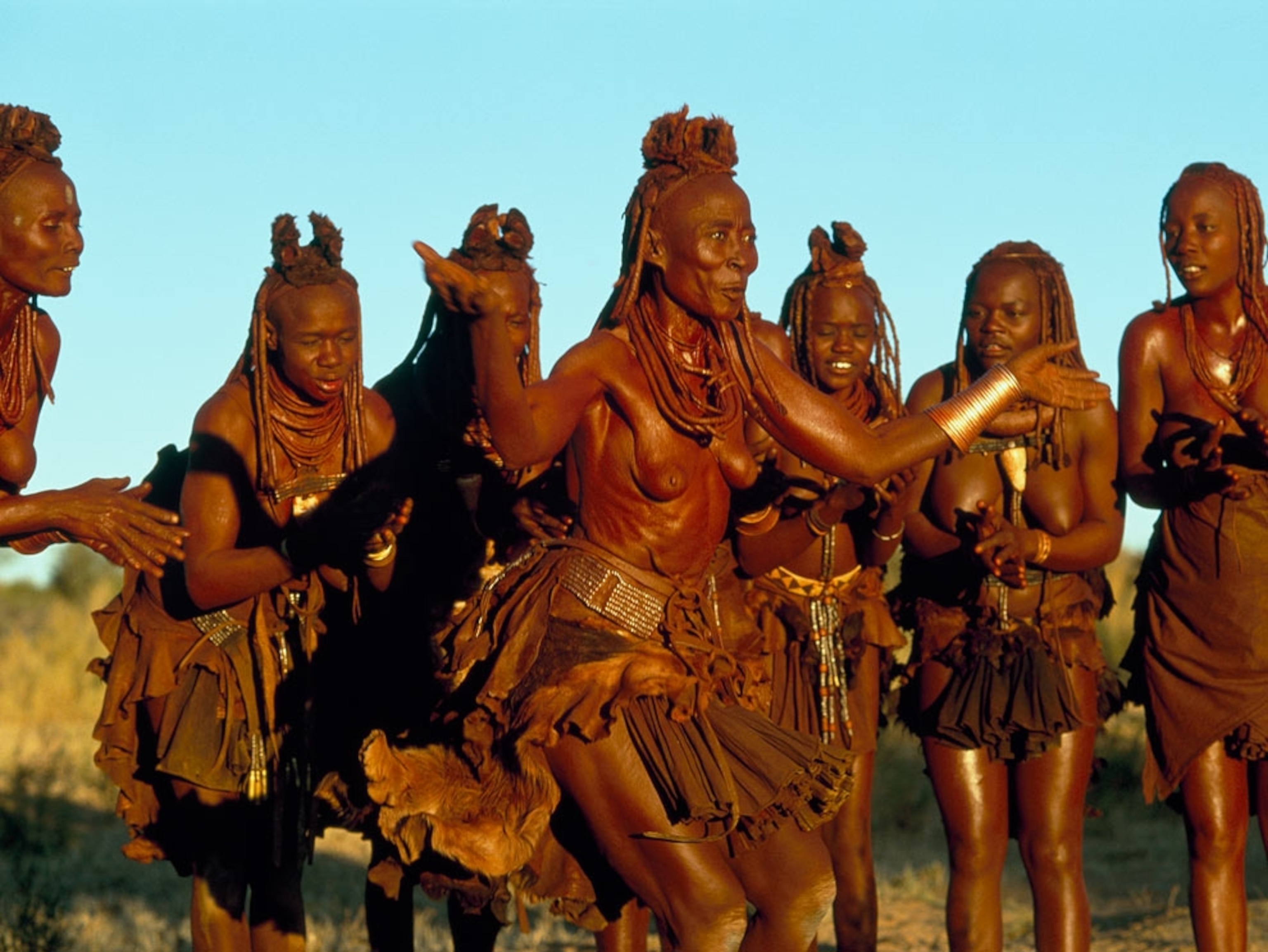 Women dancing in a circle