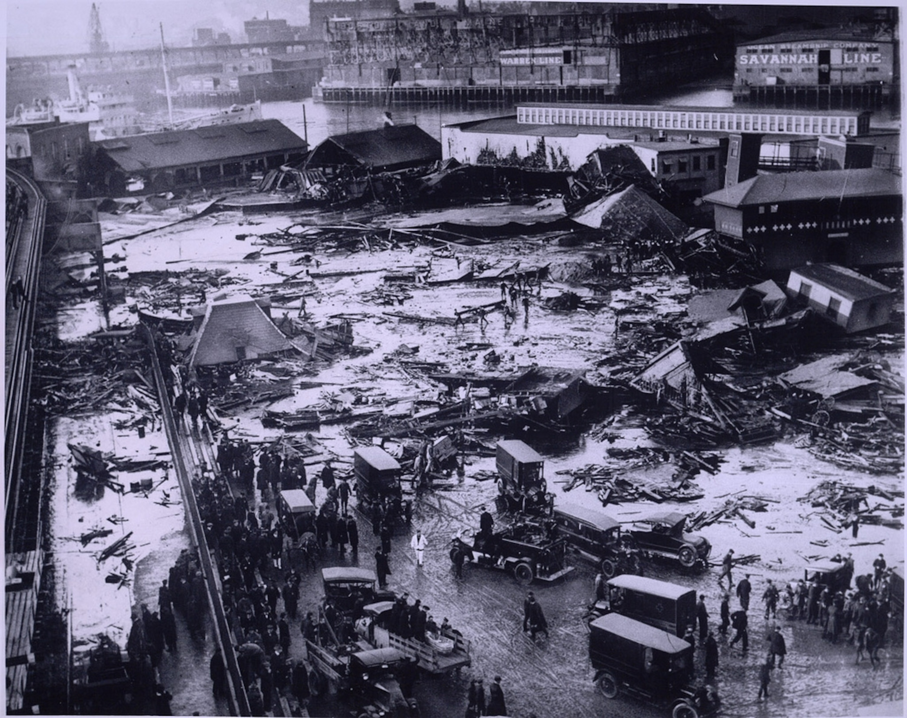 scene of the Great Molasses Flood of 1917, Boston