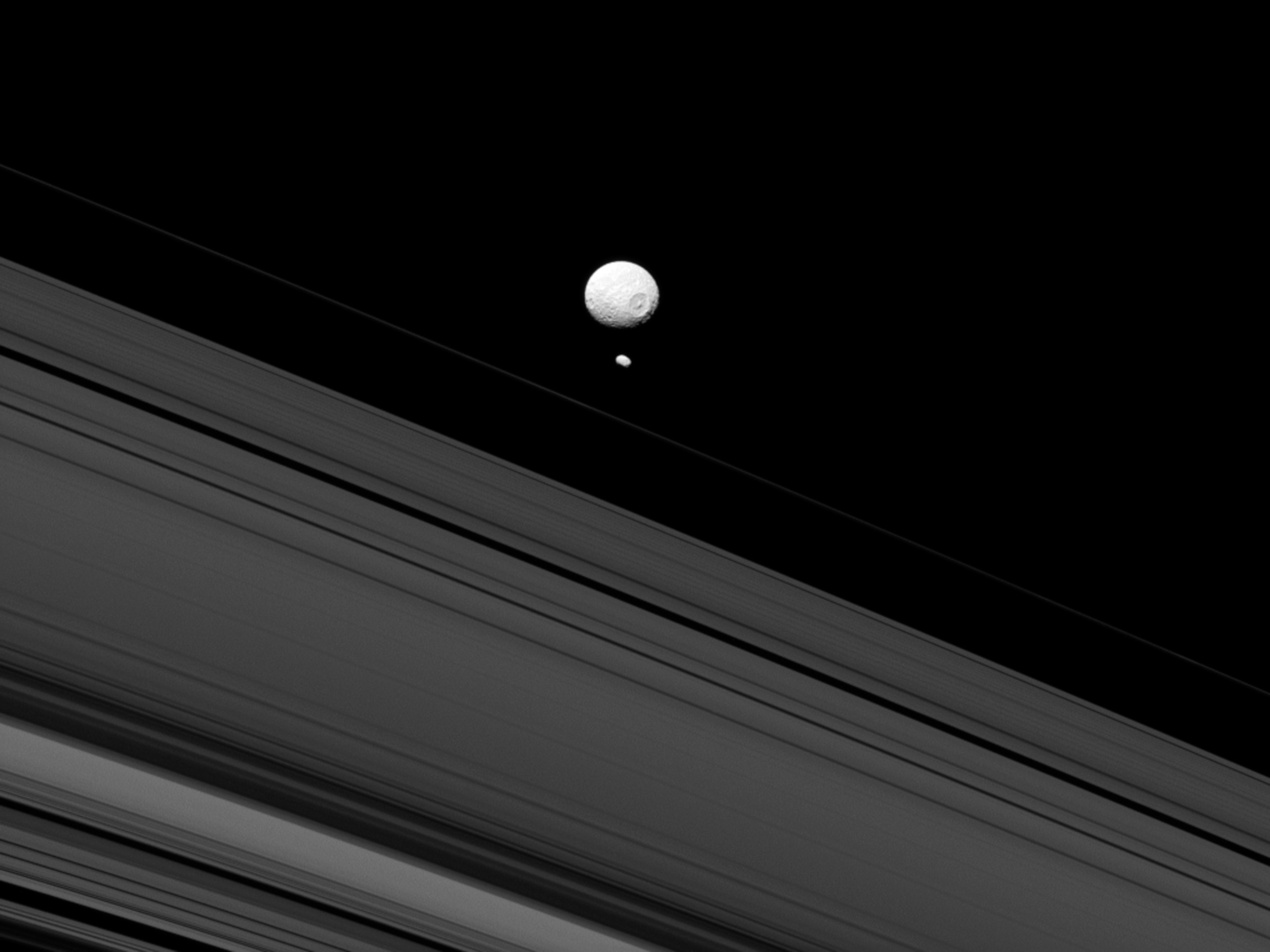 Week in Space 256 - two of Saturn's moons, Mimas and Pandora