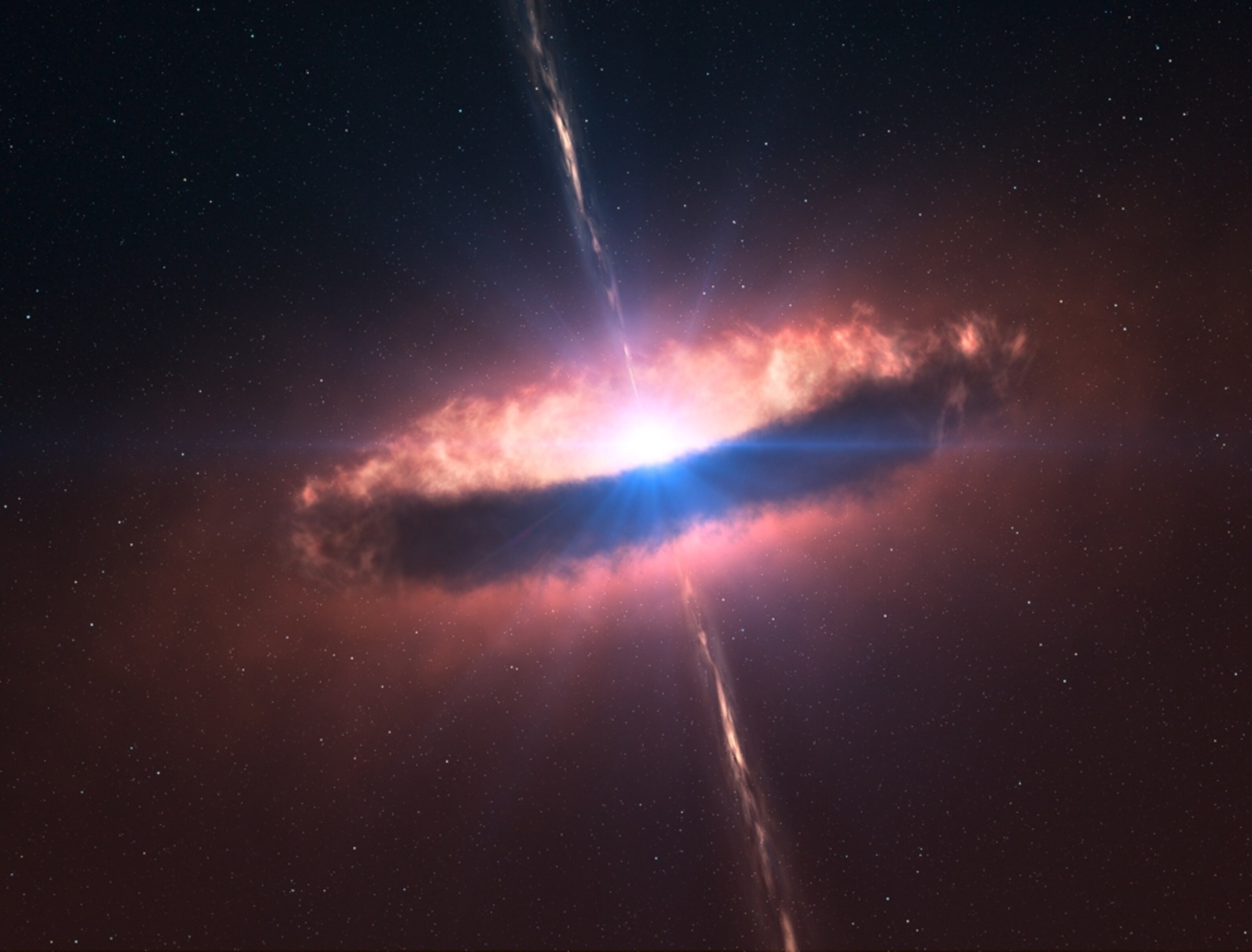 Picture of an accretion disk around a young star