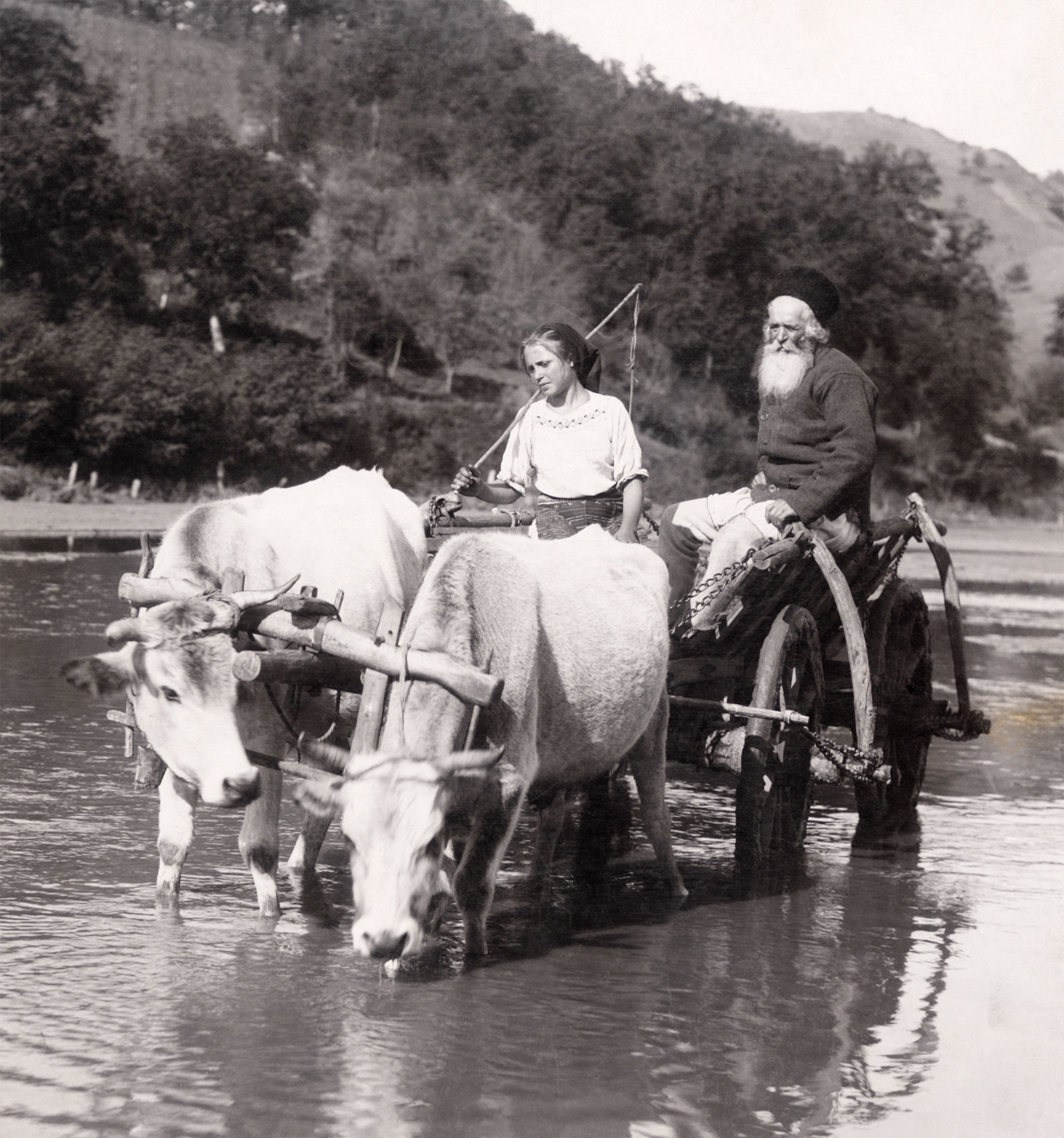 a father and child in Romania