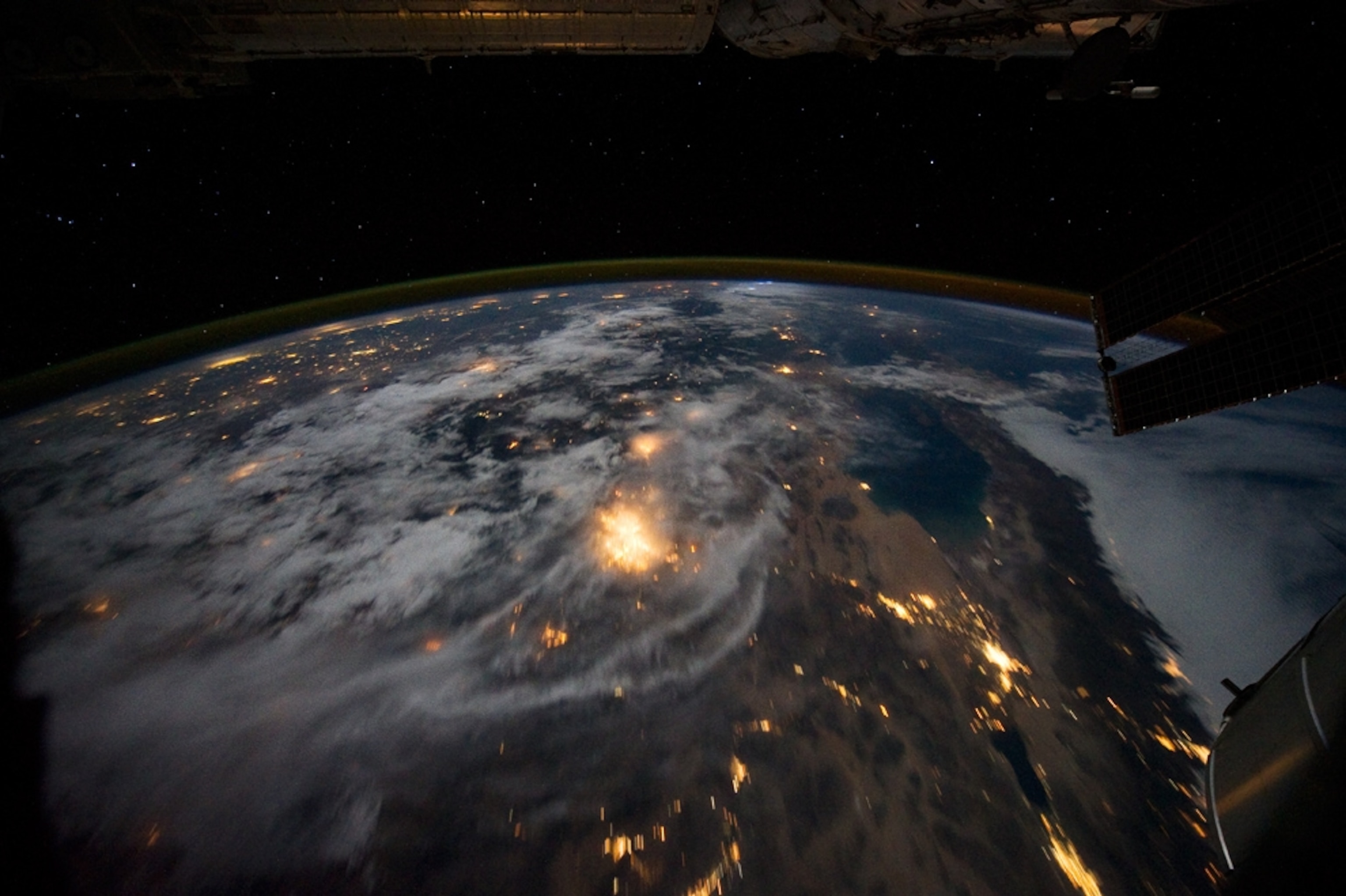 lights on Earth as seen from the International Space Station