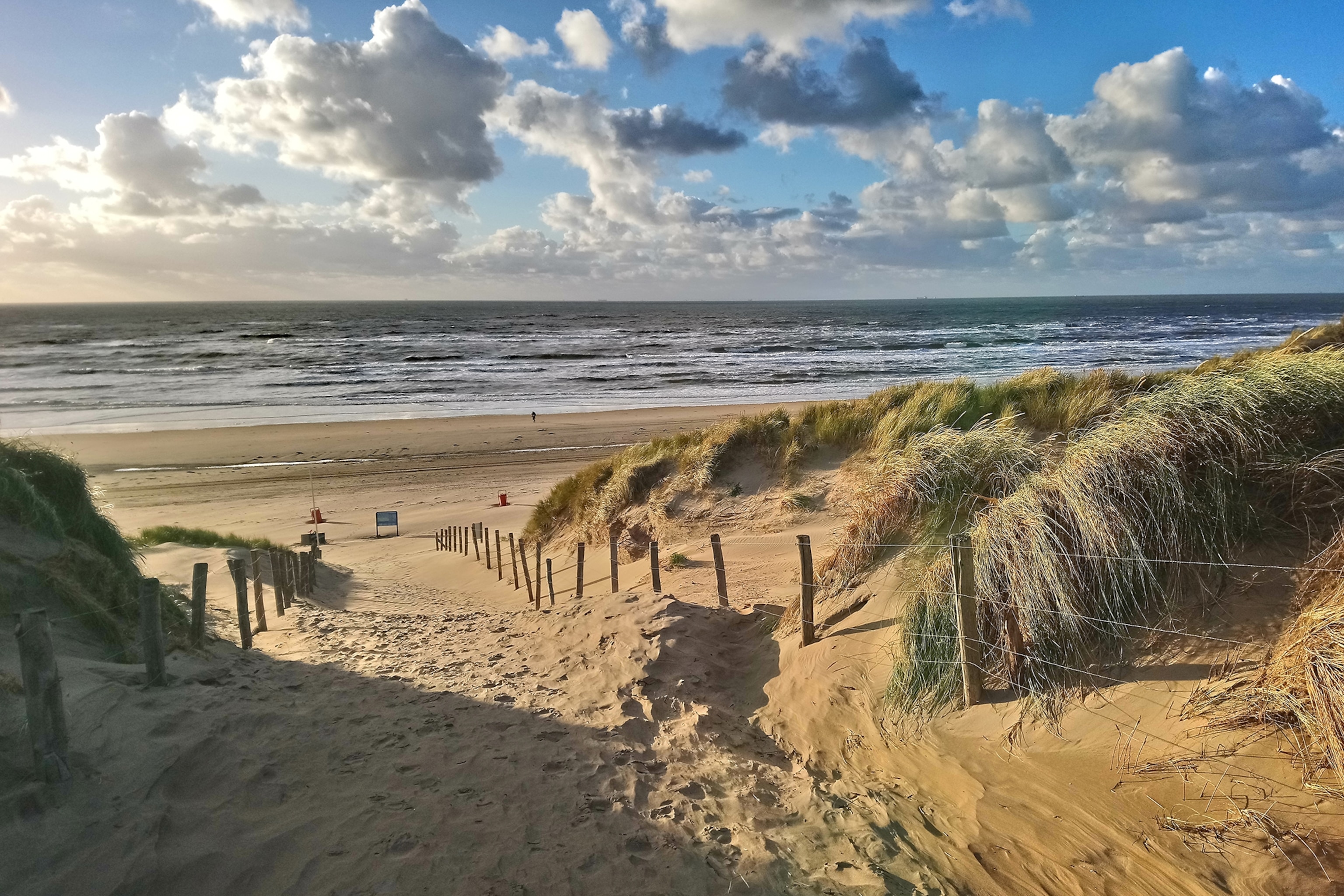 a sandy dune beach in europe