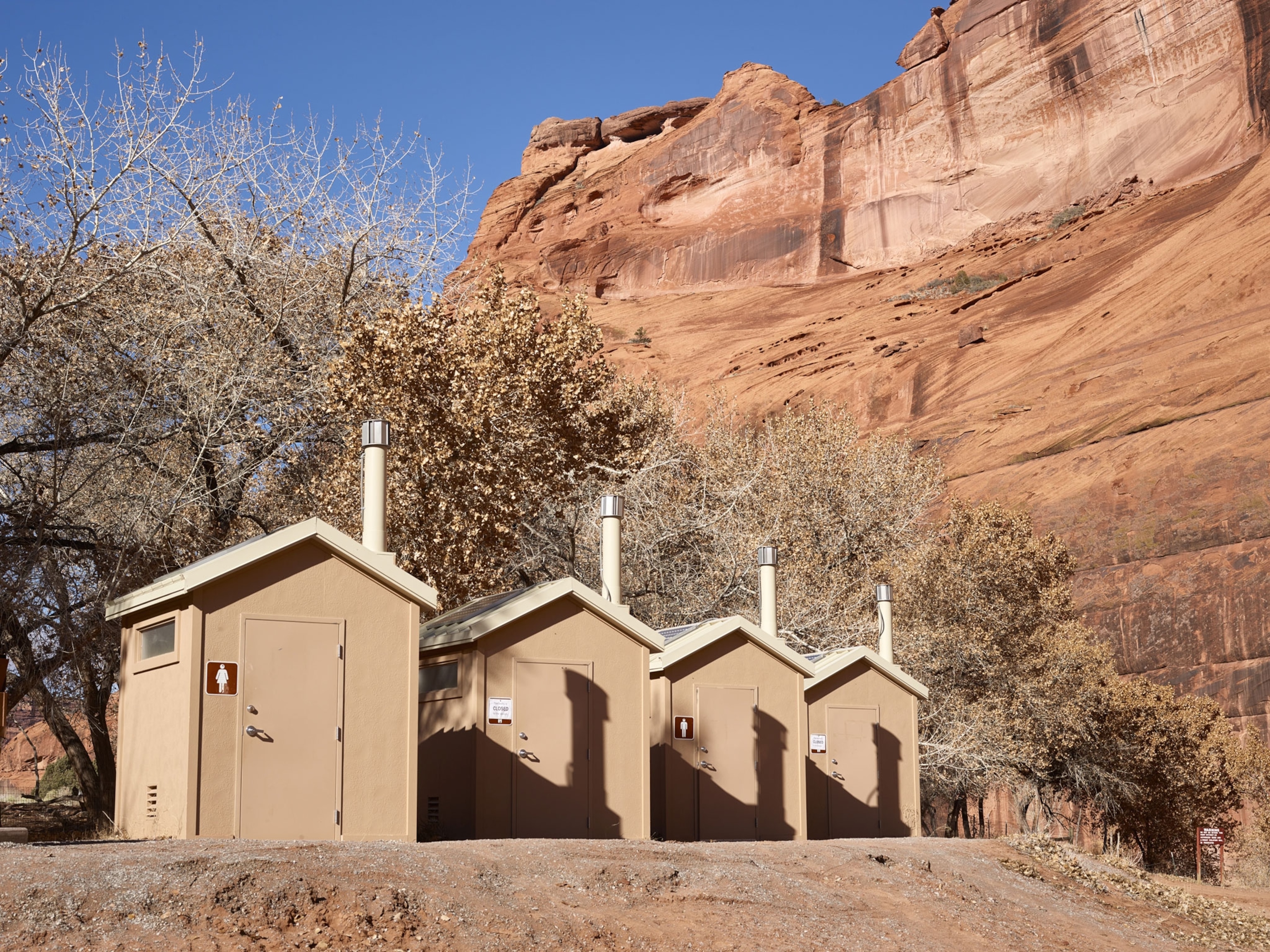 public restrooms at Canyon DeChelly National Park, Arizona