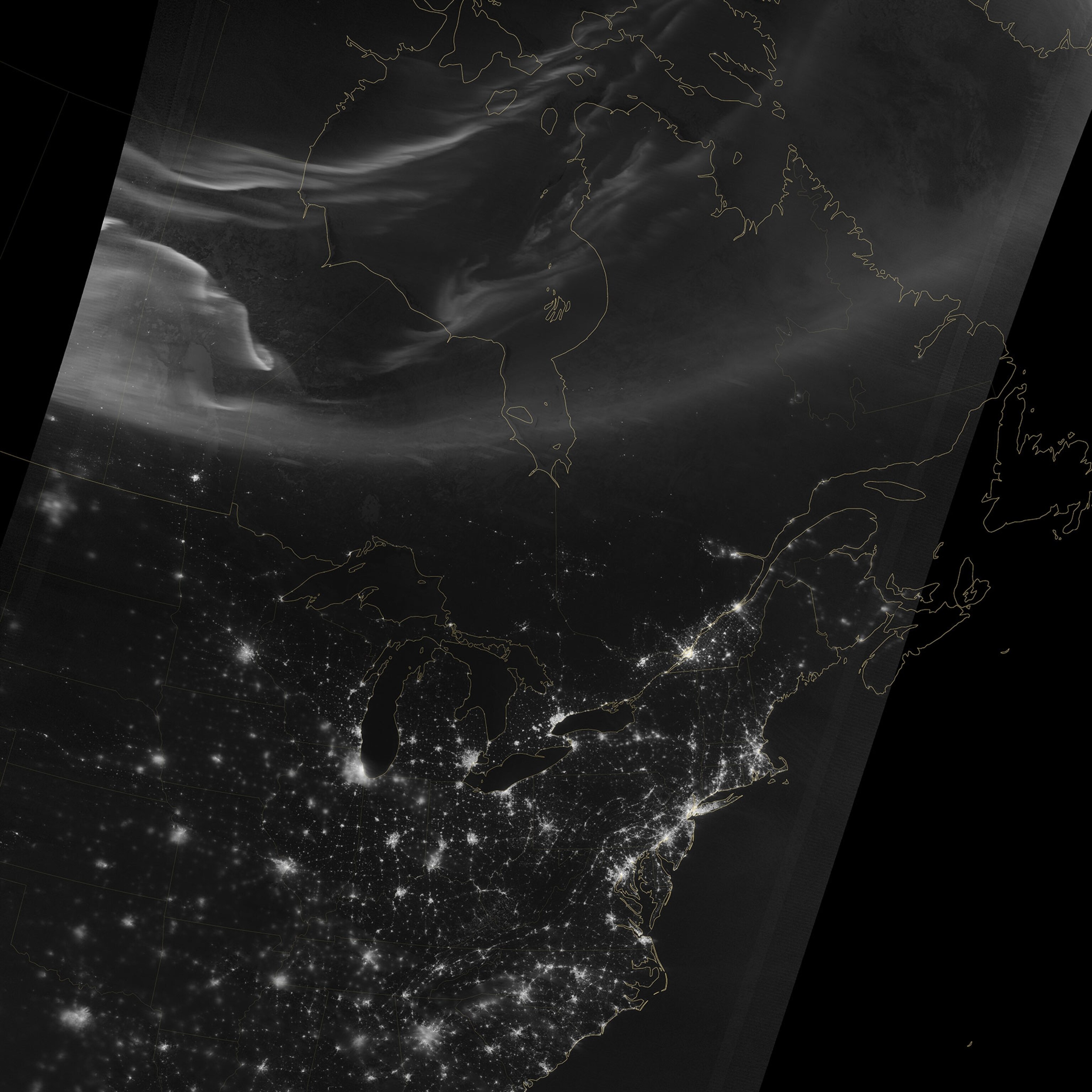 the aurora borealis over Canada