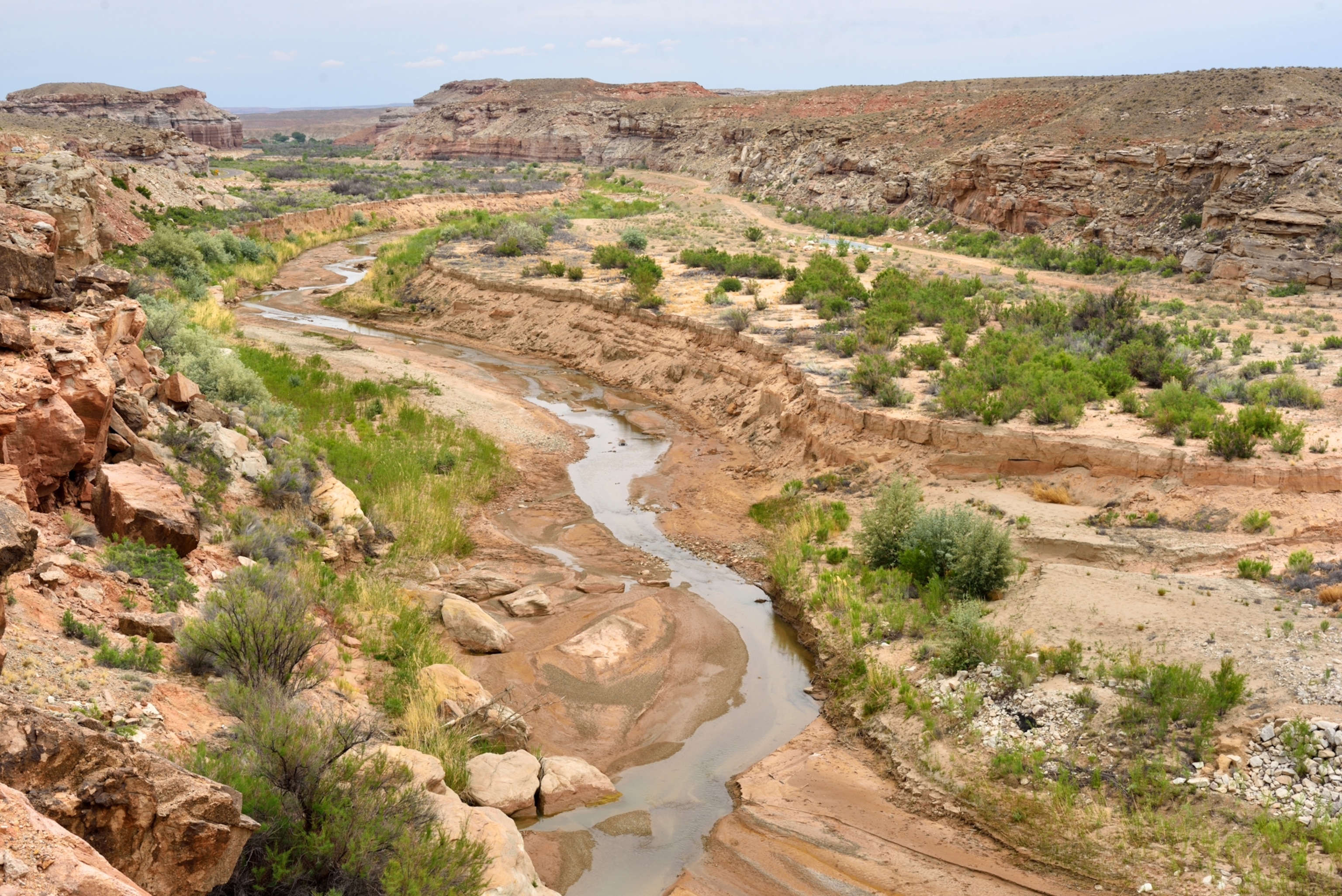 The section of The Fremont River that is located in Caineville, near Capitol Reef National Park, Utah