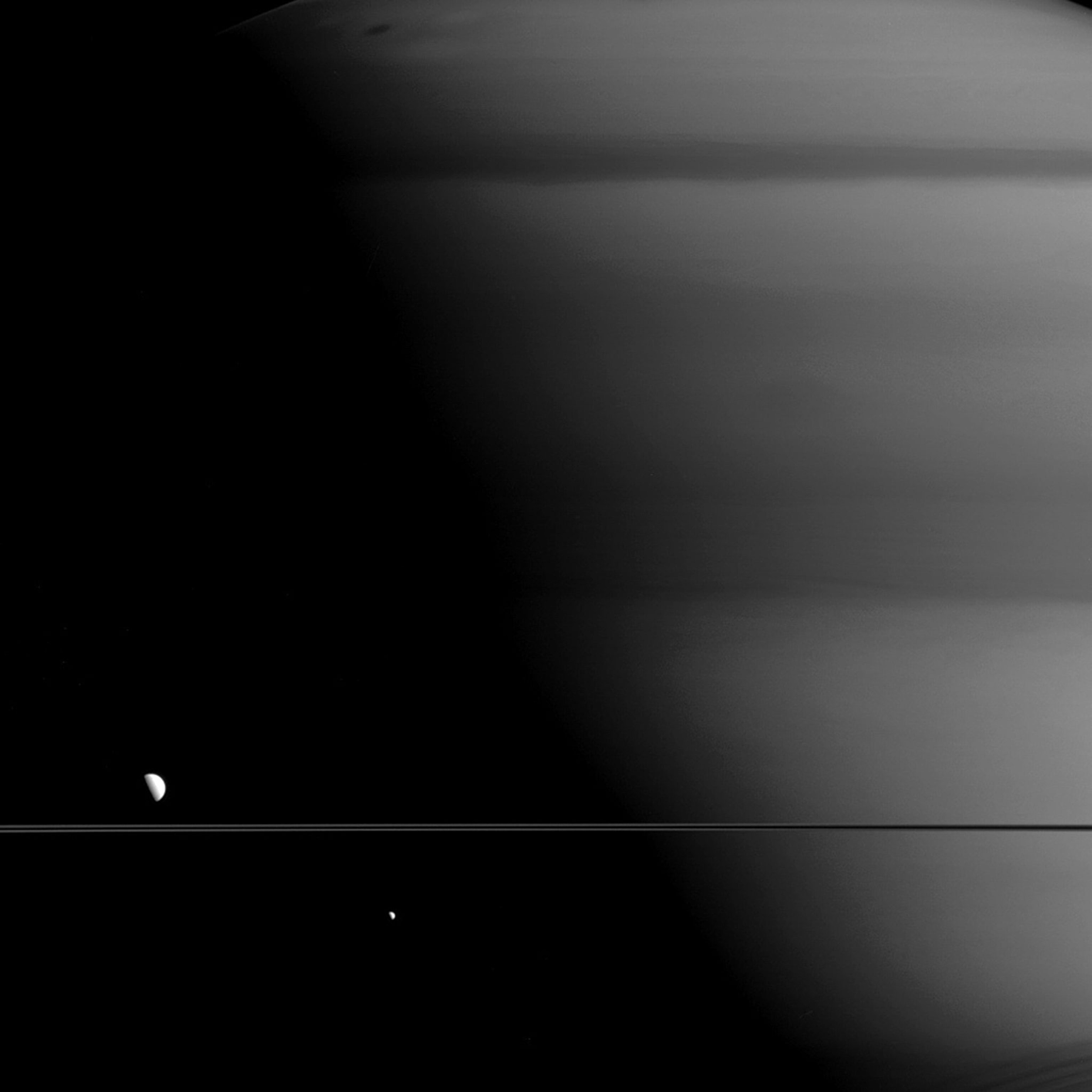 Saturn and moons