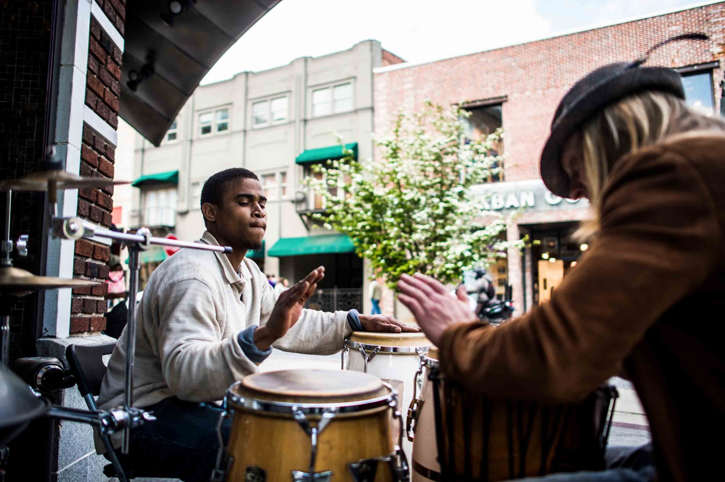 street performers in Asheville, North Carolina