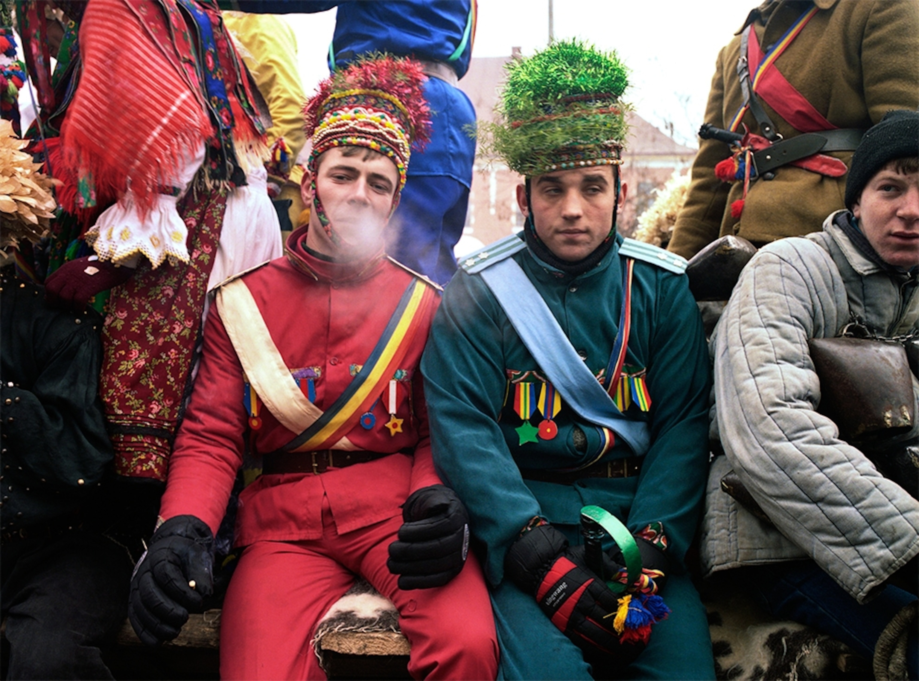 young people in costumes, Sighet, Romania
