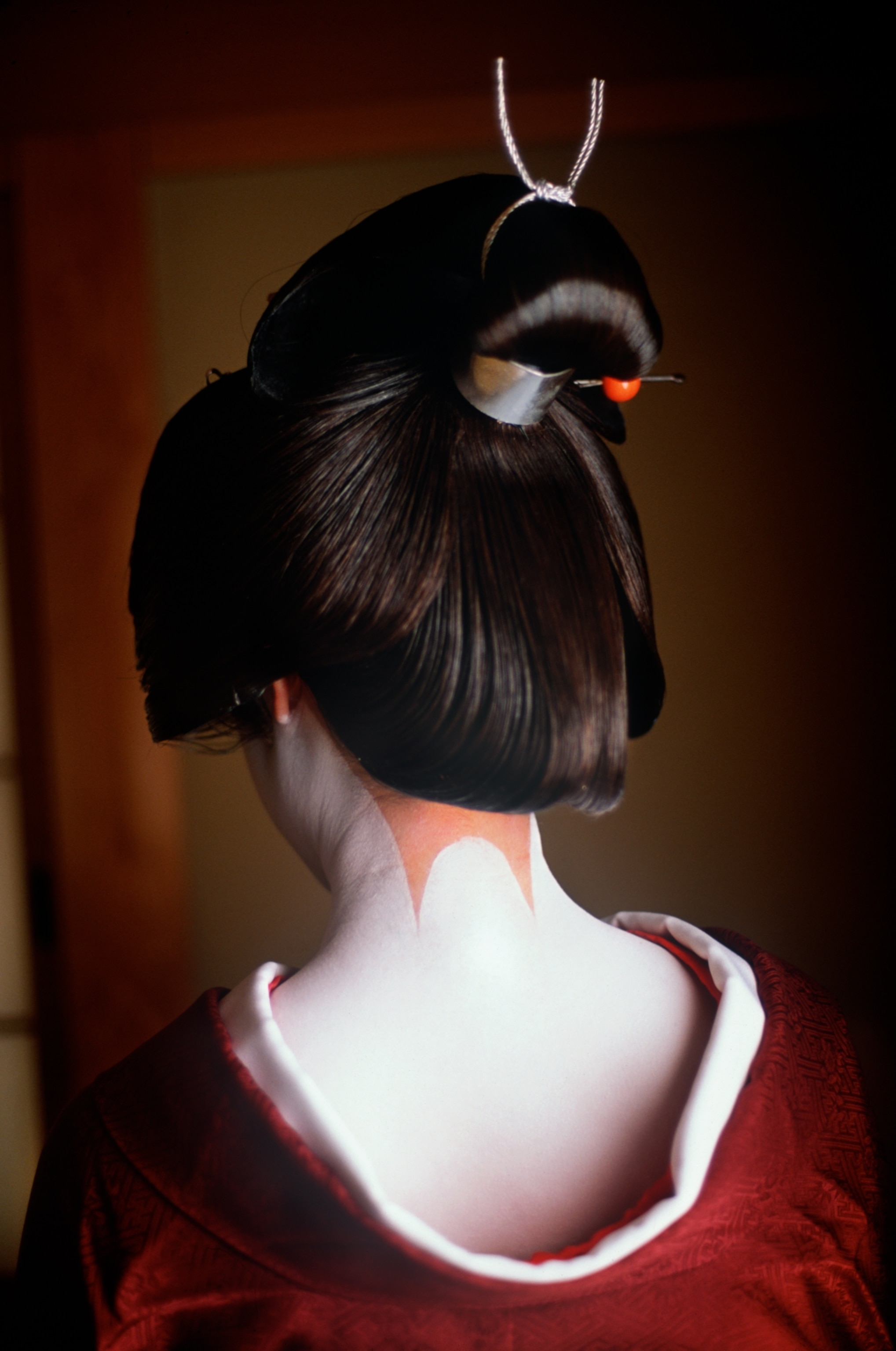 the back of a geisha's neck in Japan