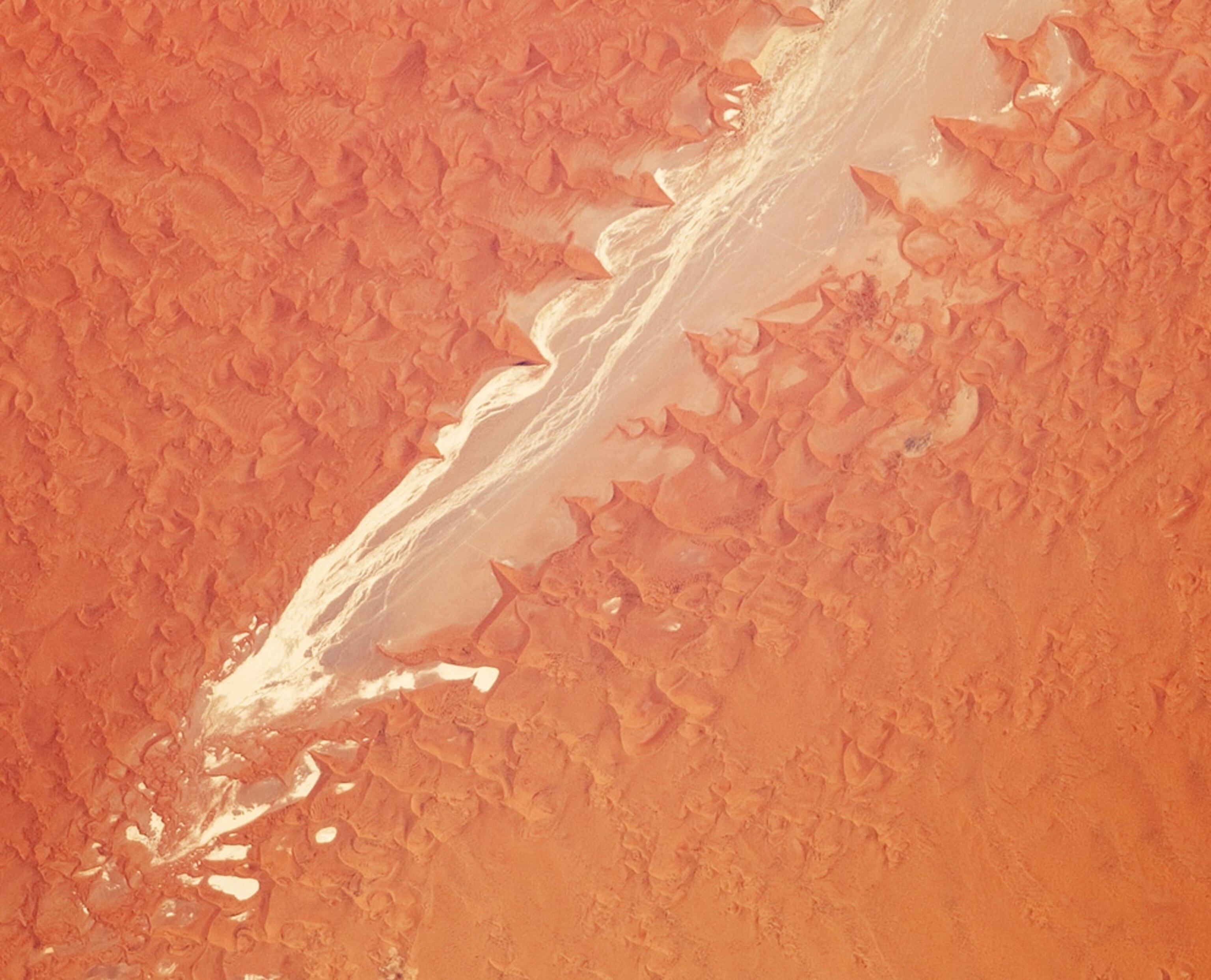 The Tsauchab River carries sediment in Namibia