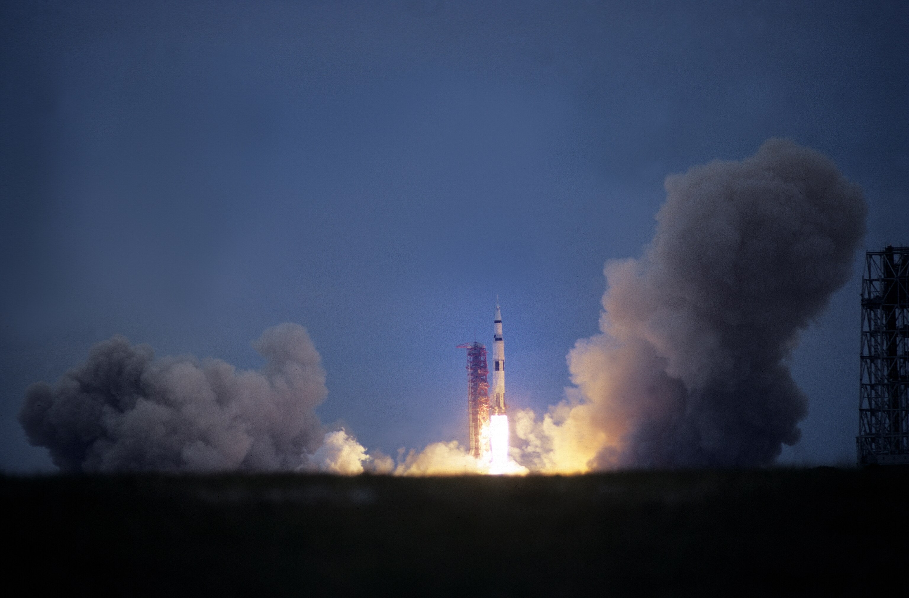 Apollo 11, blastoff, Cape Canaveral, Kennedy Space Center