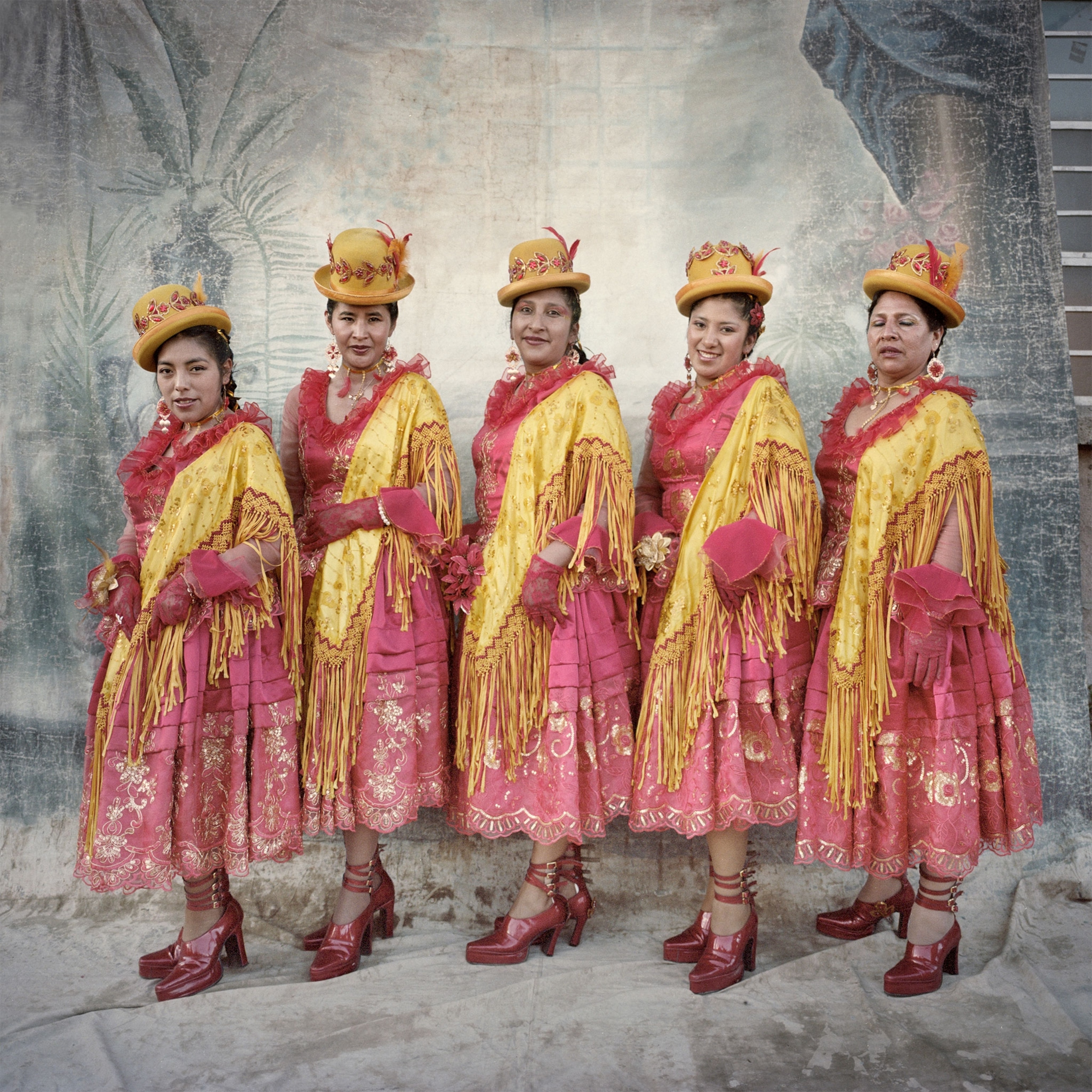 women in costume during the Candelaria Festival in Peru