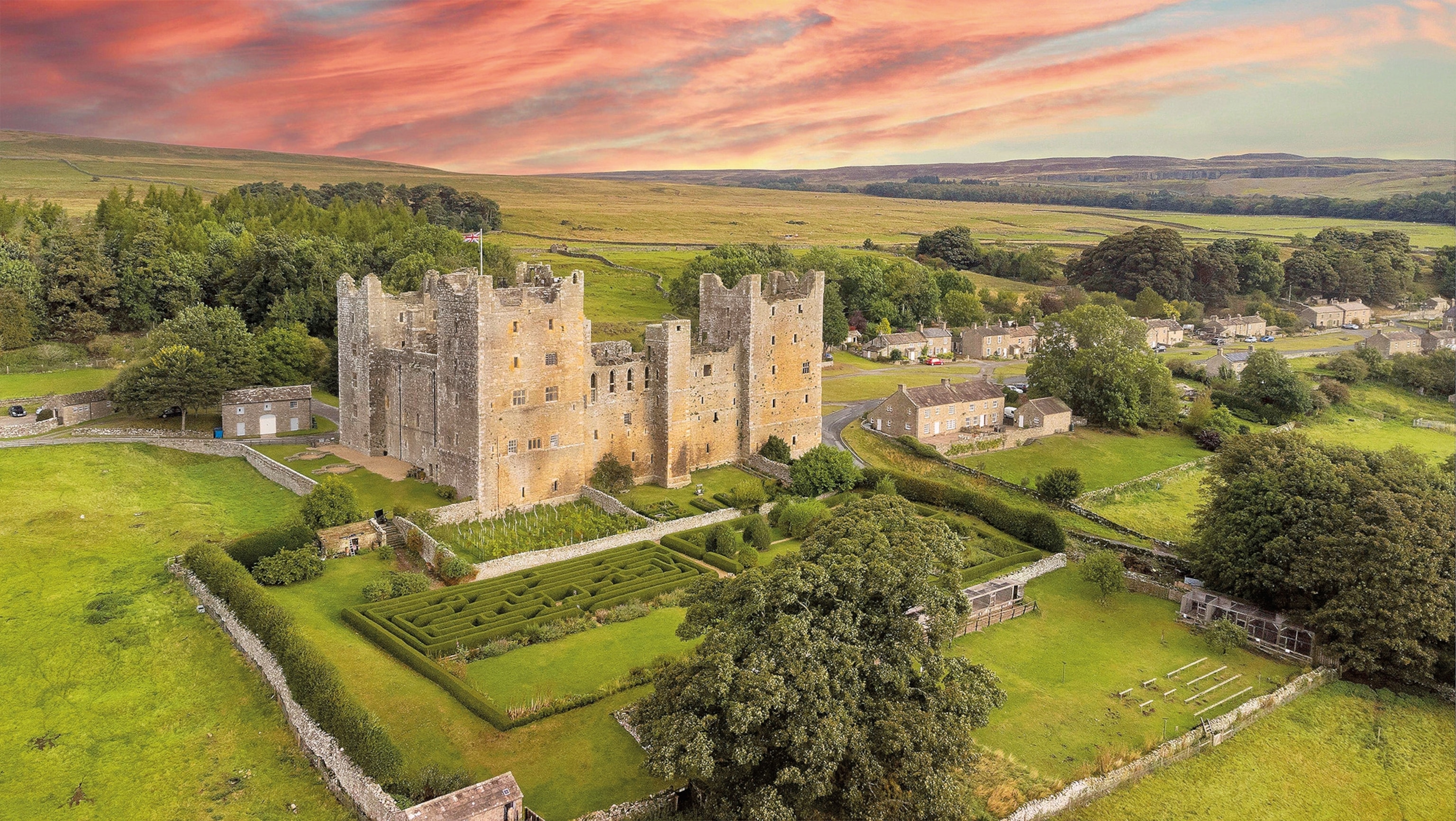 Bolton Castle is pictured.