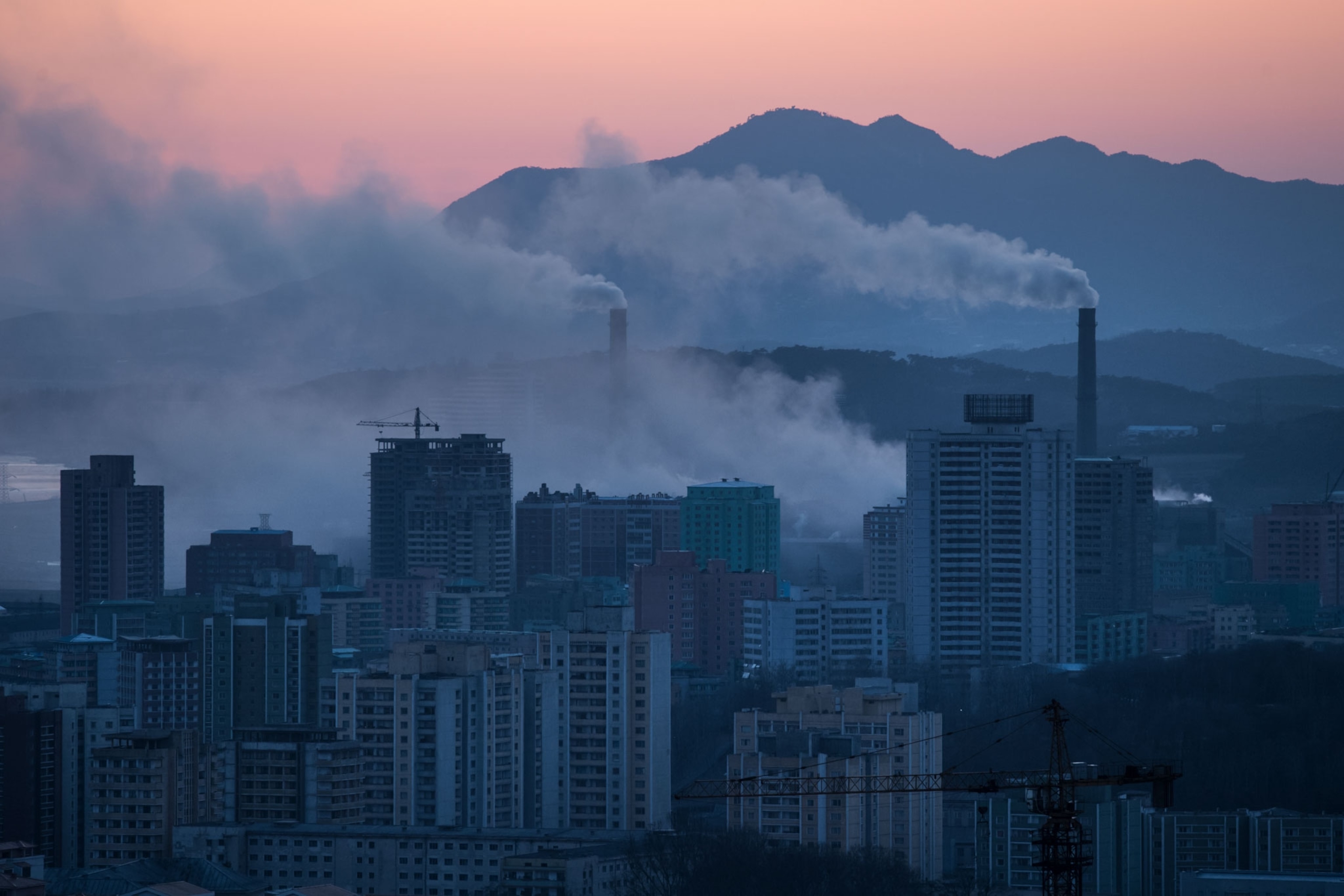 the skyline in North Korea