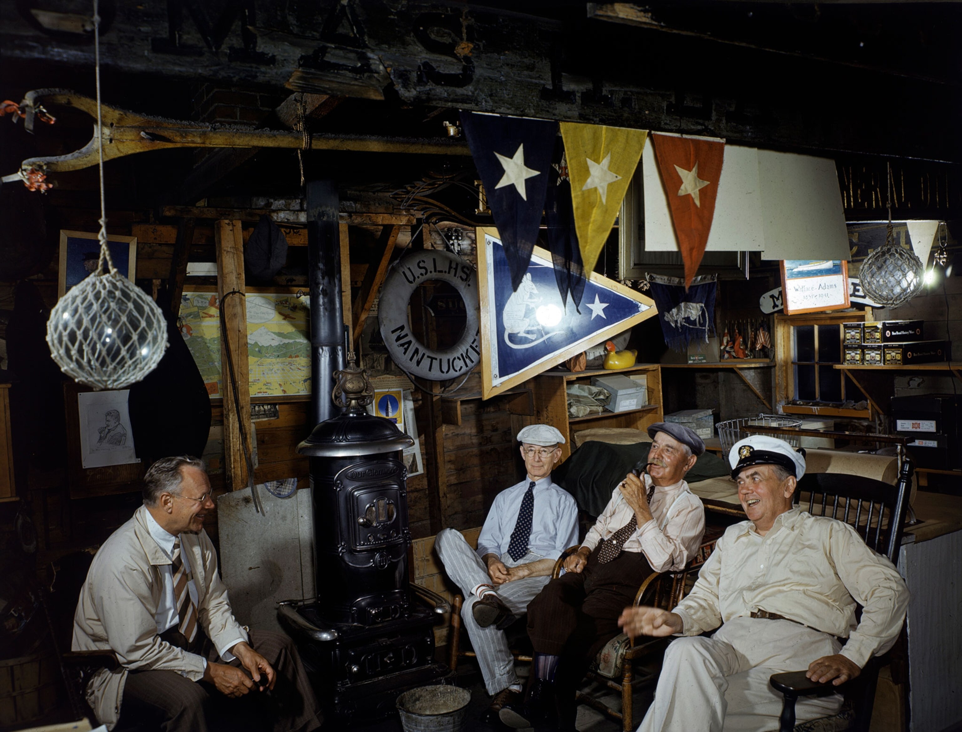 friends meeting at an informal Wharf Rats club