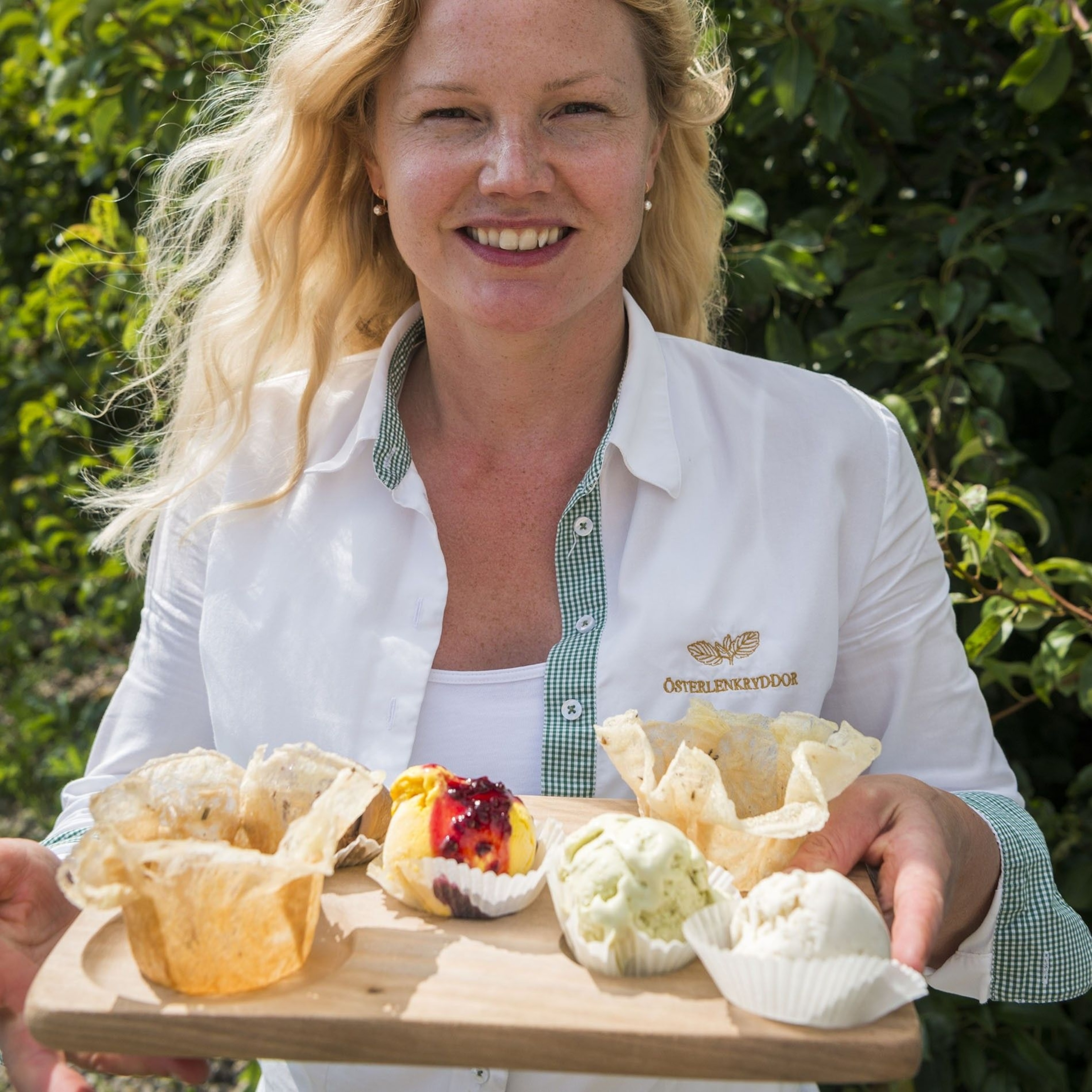 Cherztin Persåkre works with her husband at Österlenkryddor — a farm with a focus on spices and herbs.