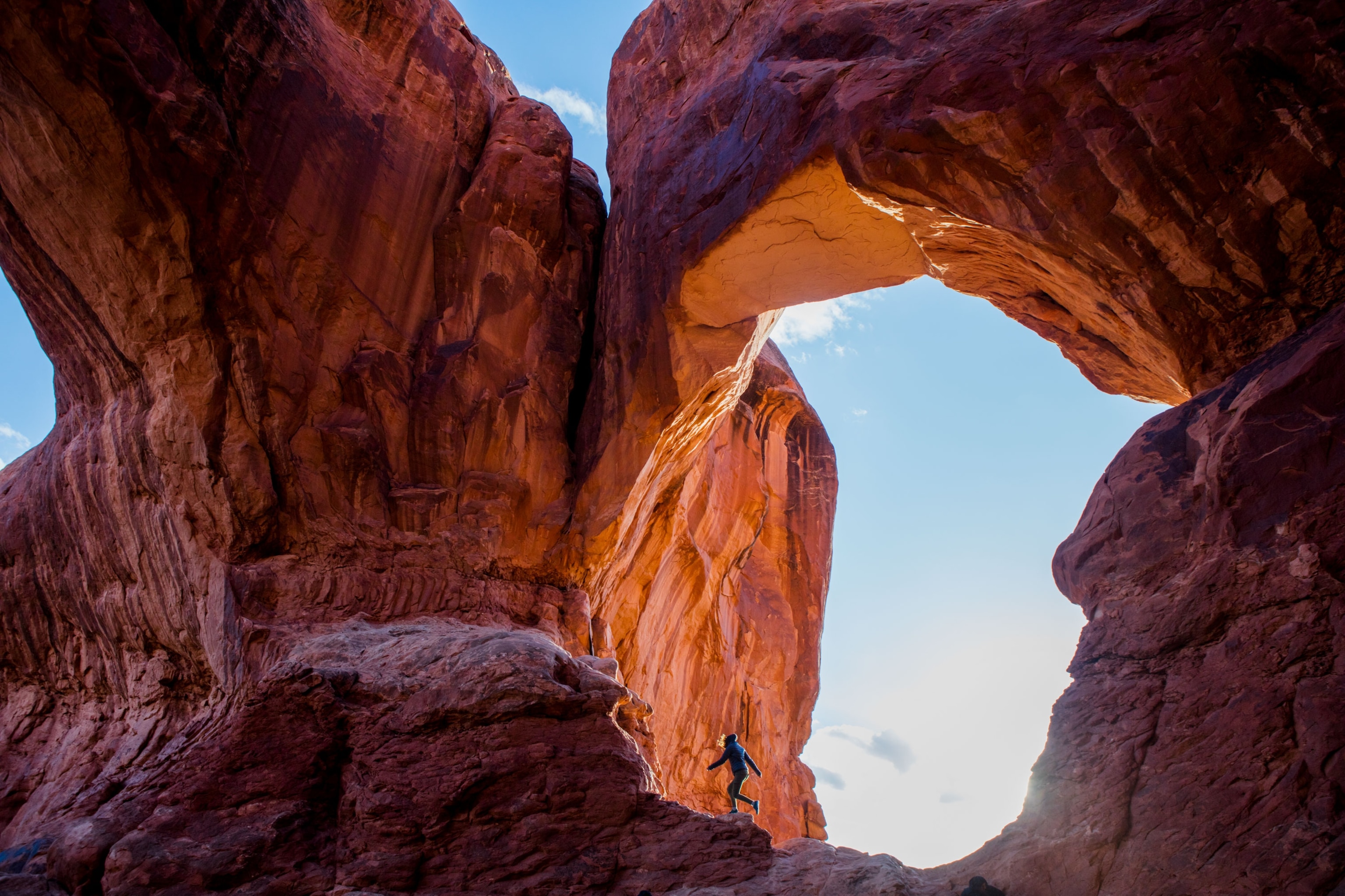 a person hiking in Utah