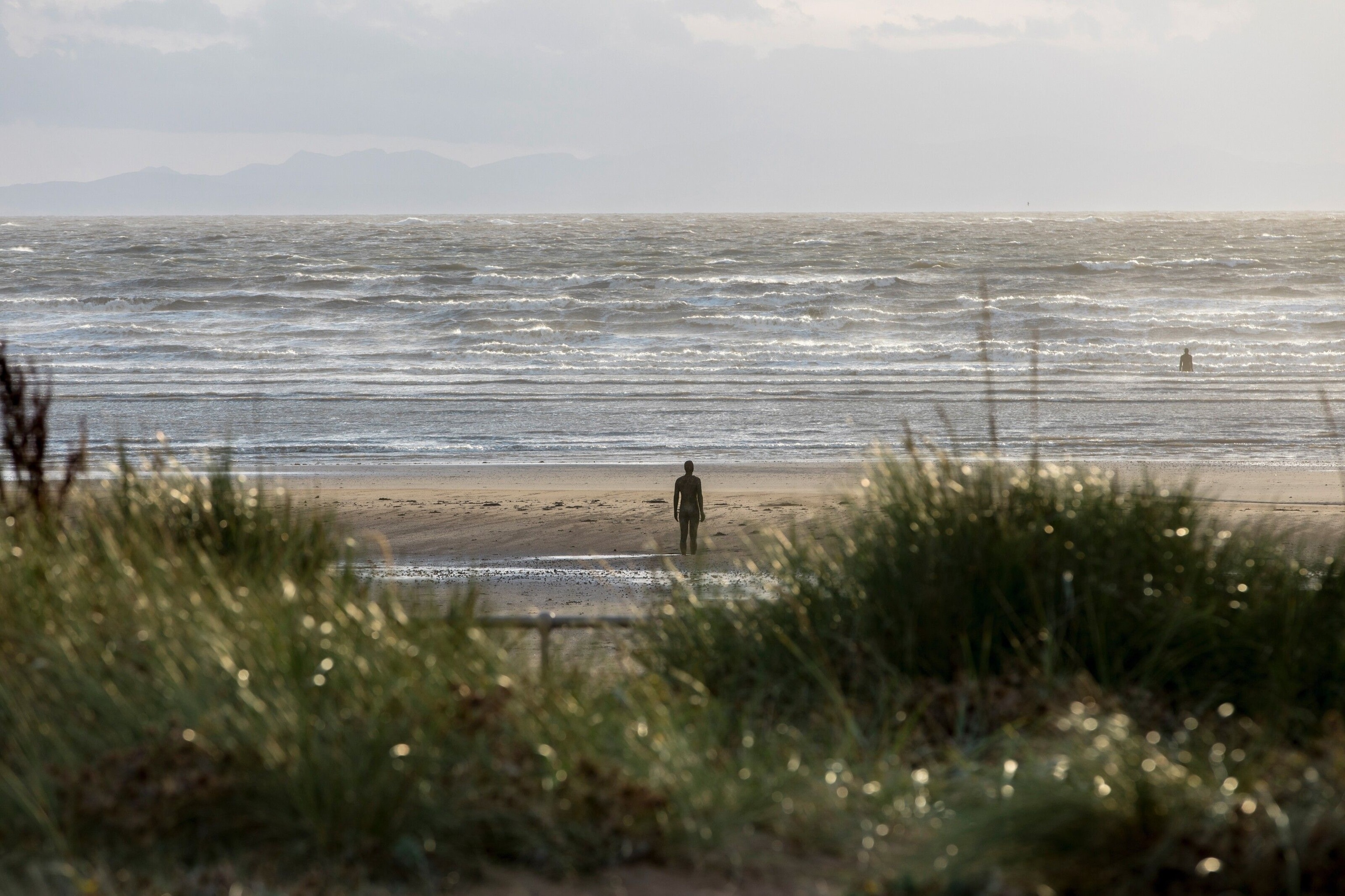 Another Place, a sculpture on Crosby Beach by artist Antony Gormley.