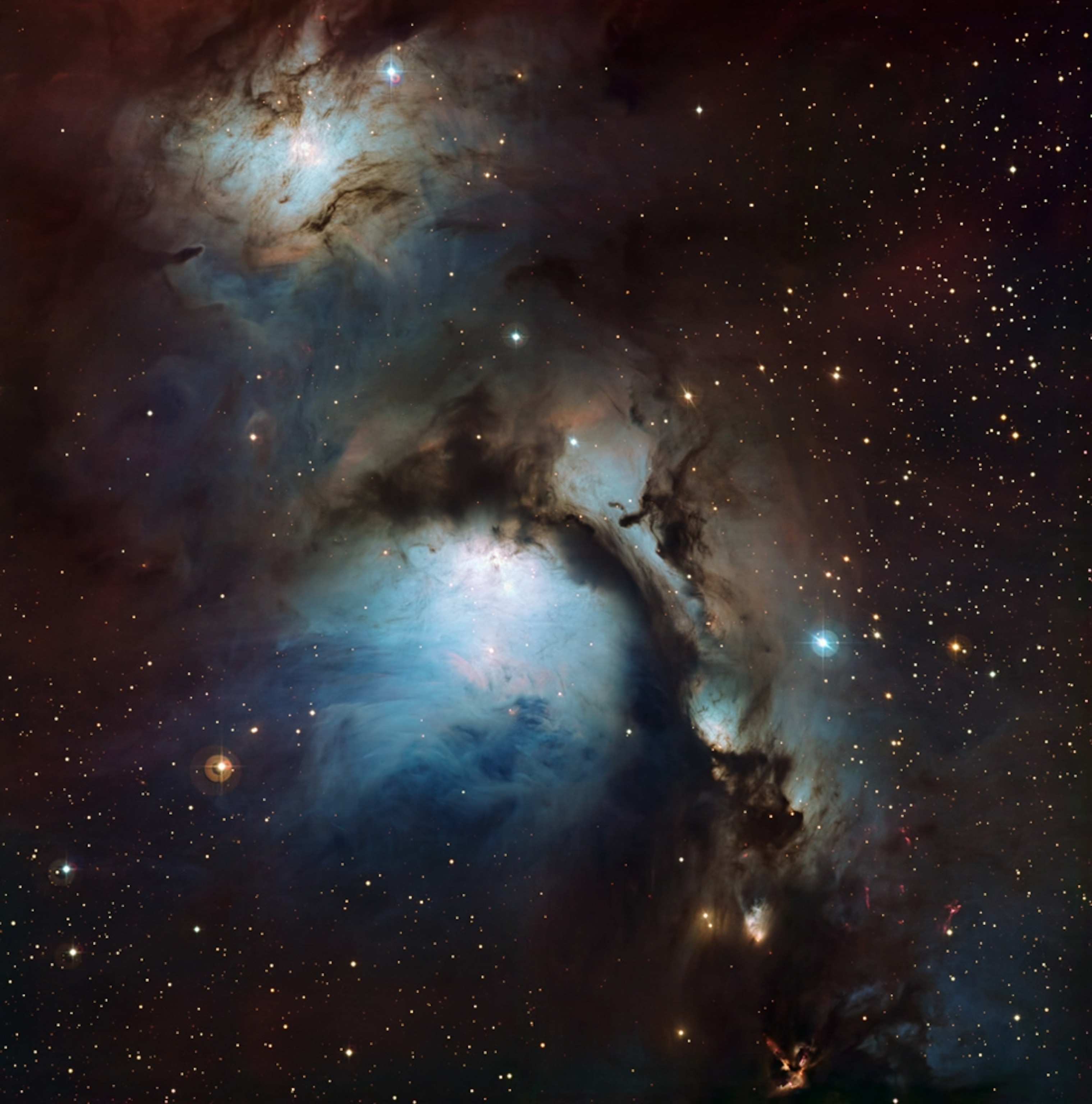 the reflection nebula M78 taken by a telescope in Chile.