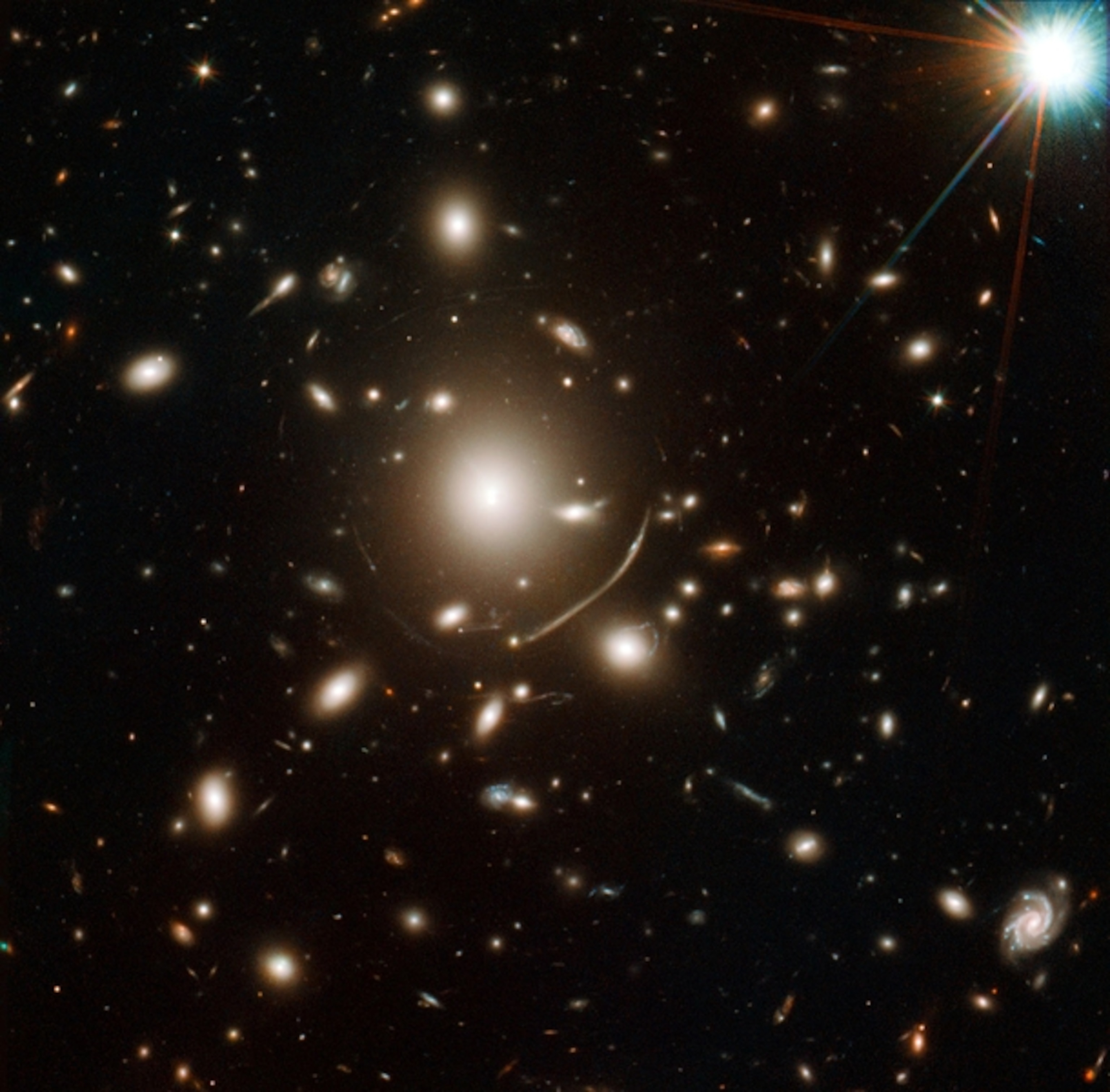 galaxies being magnified by gravity