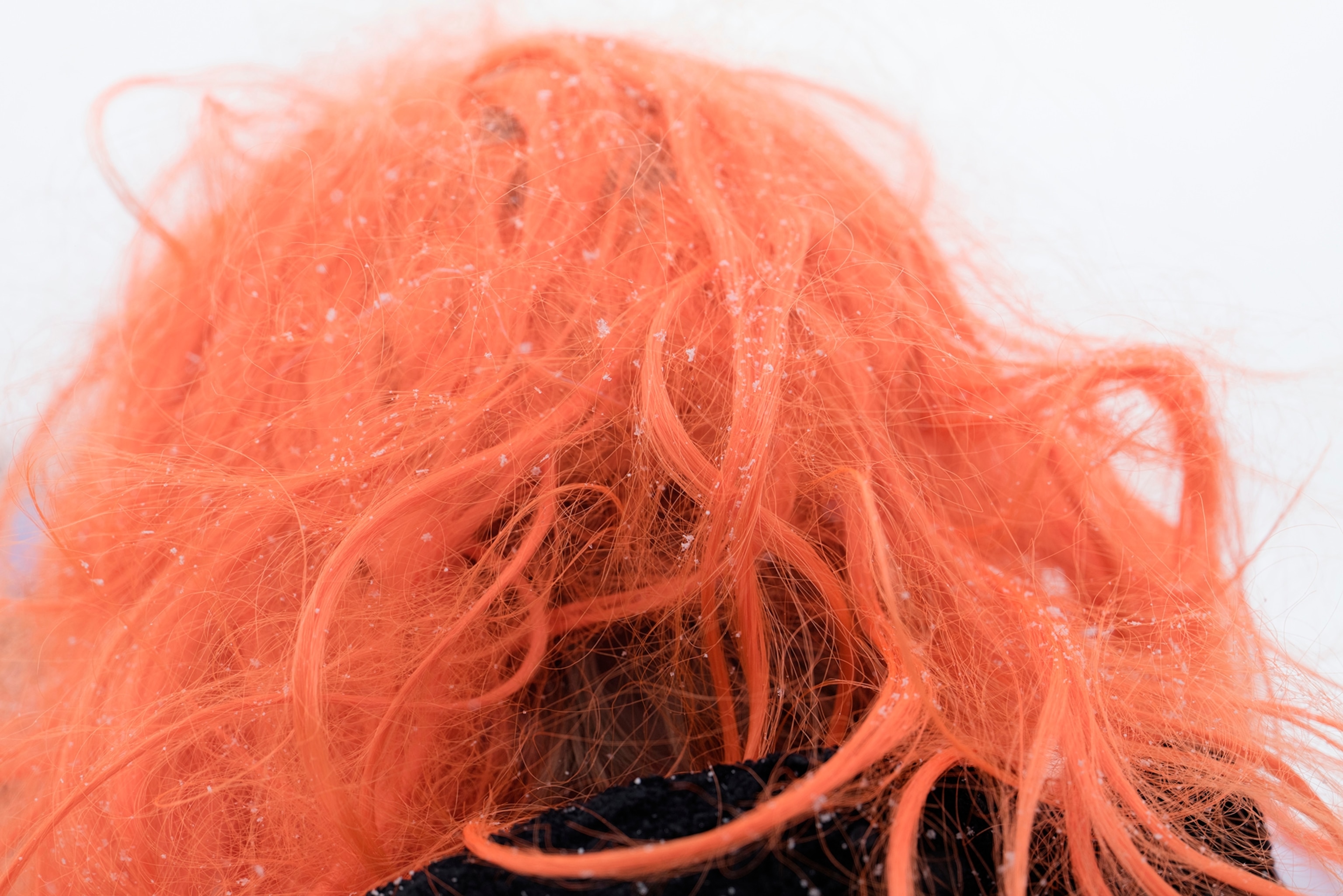 Kilian Salemann wears a witch costume during the the Belalp Hexen festival in Belalp, Switzerland. The festival includes ski races and witch themed activities.