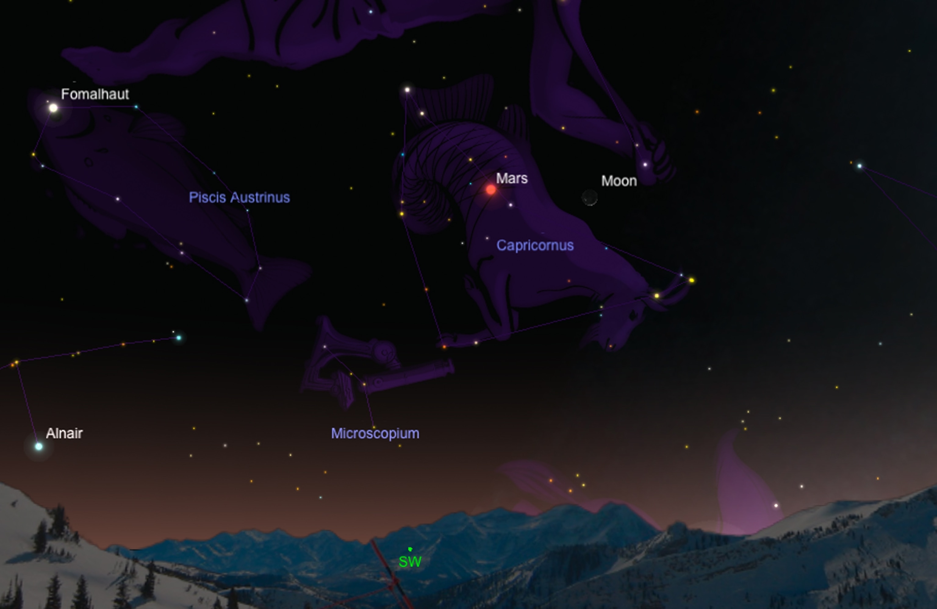Hubble telescope image of Mars.