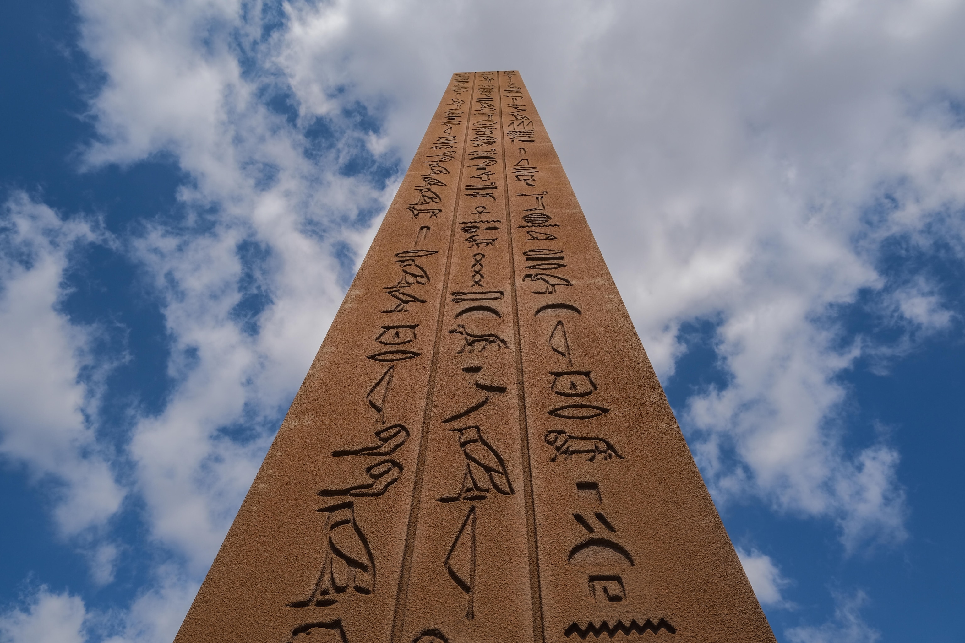 An obelisk bearing Egyptian hieroglyphics against a springtime sky at the Memphis Zoo, photographed by Photo Camp student Destiney Garrett. Memphis, Tennessee is named after the ancient capital of Memphis, Egypt, located along the banks of the Nile River. The third installation of Photo Camp Memphis was held from March 10-14, 2025, and included students from Freedom Preparatory Academy. Centered on the theme of Awe and Wonder, students worked closely together with Photo Camp staff and National Geographic Explorers to connect with and explore their own senses of awe and wonder, using photography and storytelling to transmit those sensations to others.