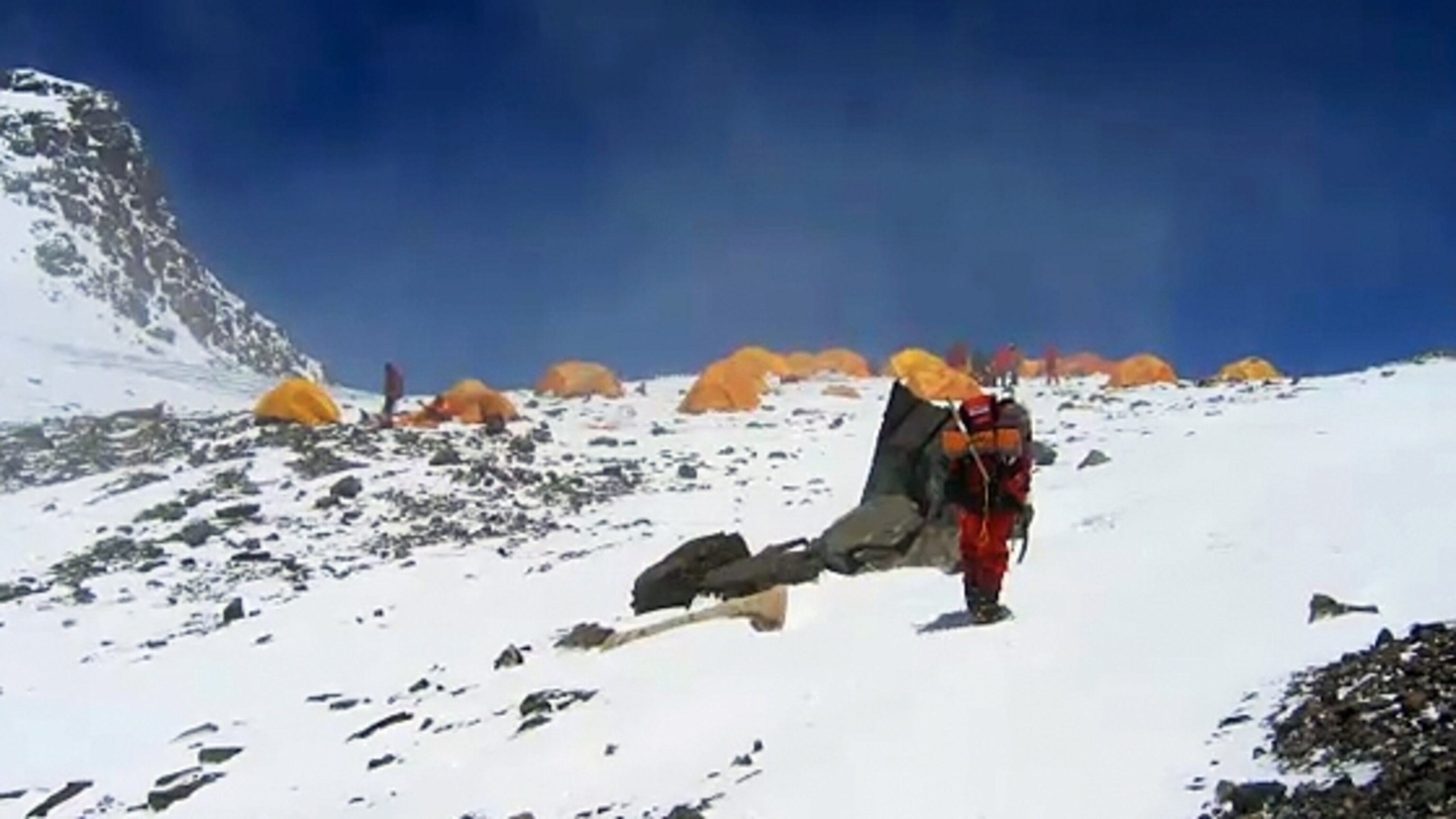 View of camp 3 on Everest