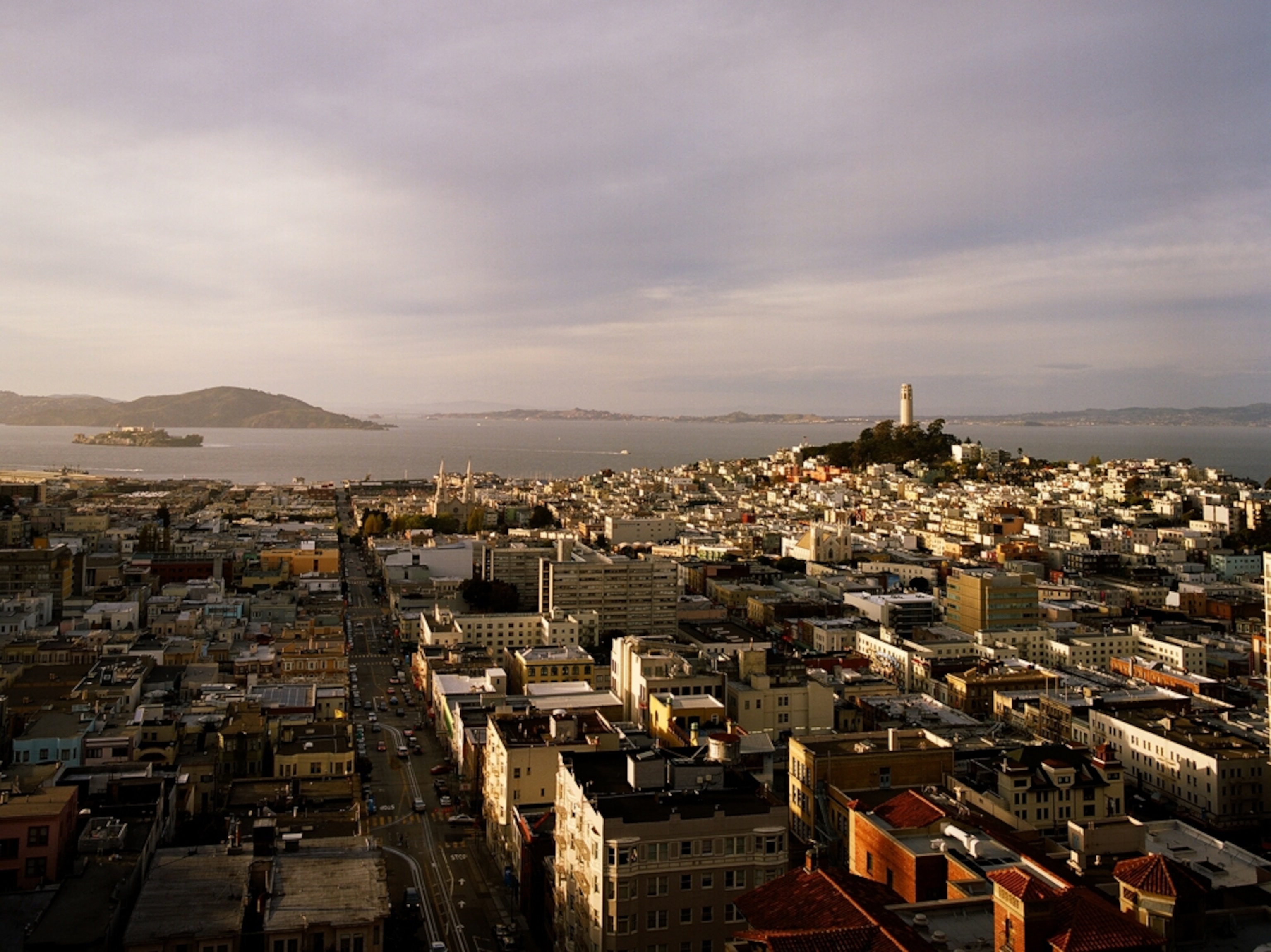 View of Nob Hill from Fairmont Hotel, San Francisco