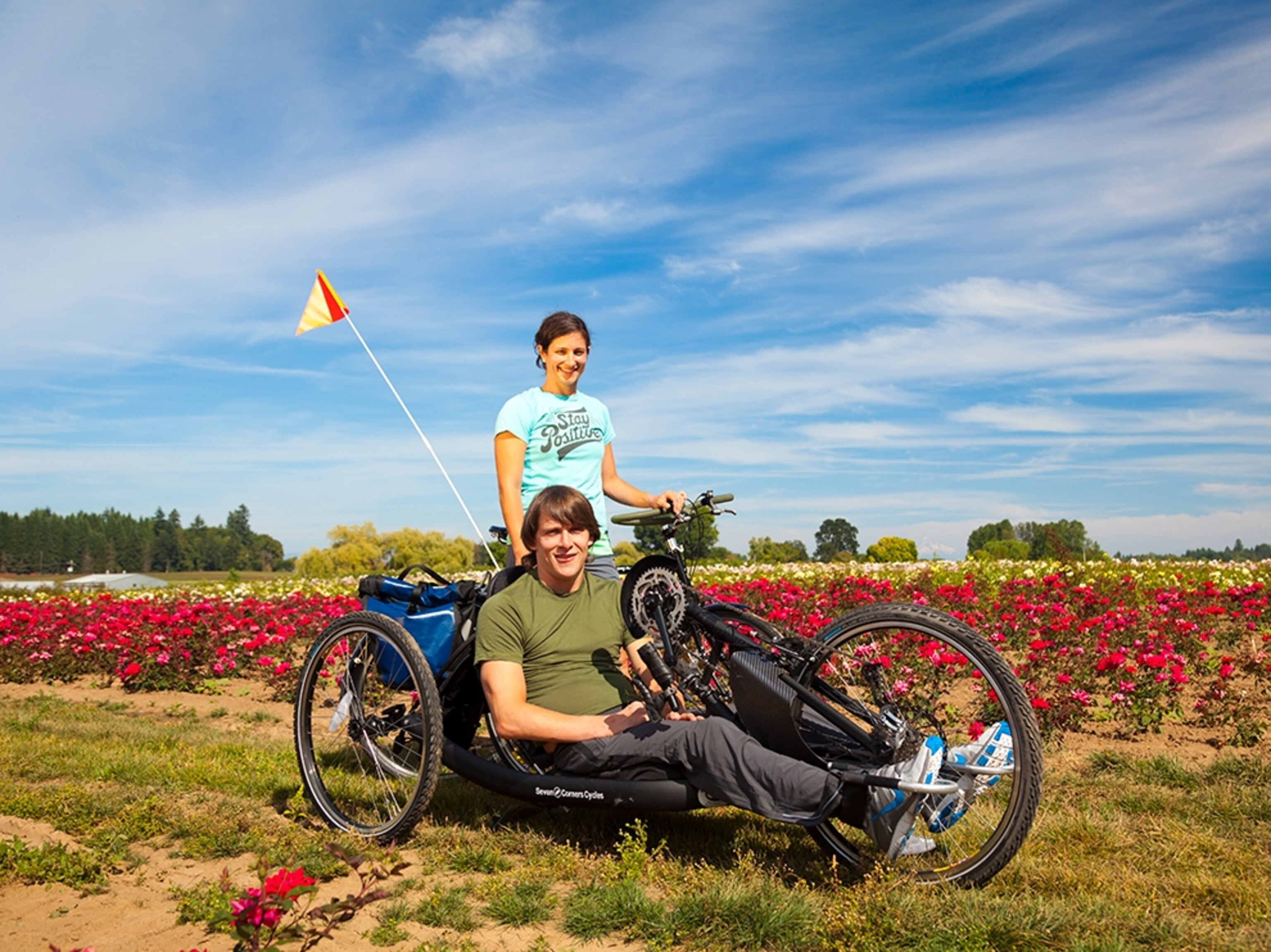 Seth McBride and his partner Kelly Schwan in Oregon
