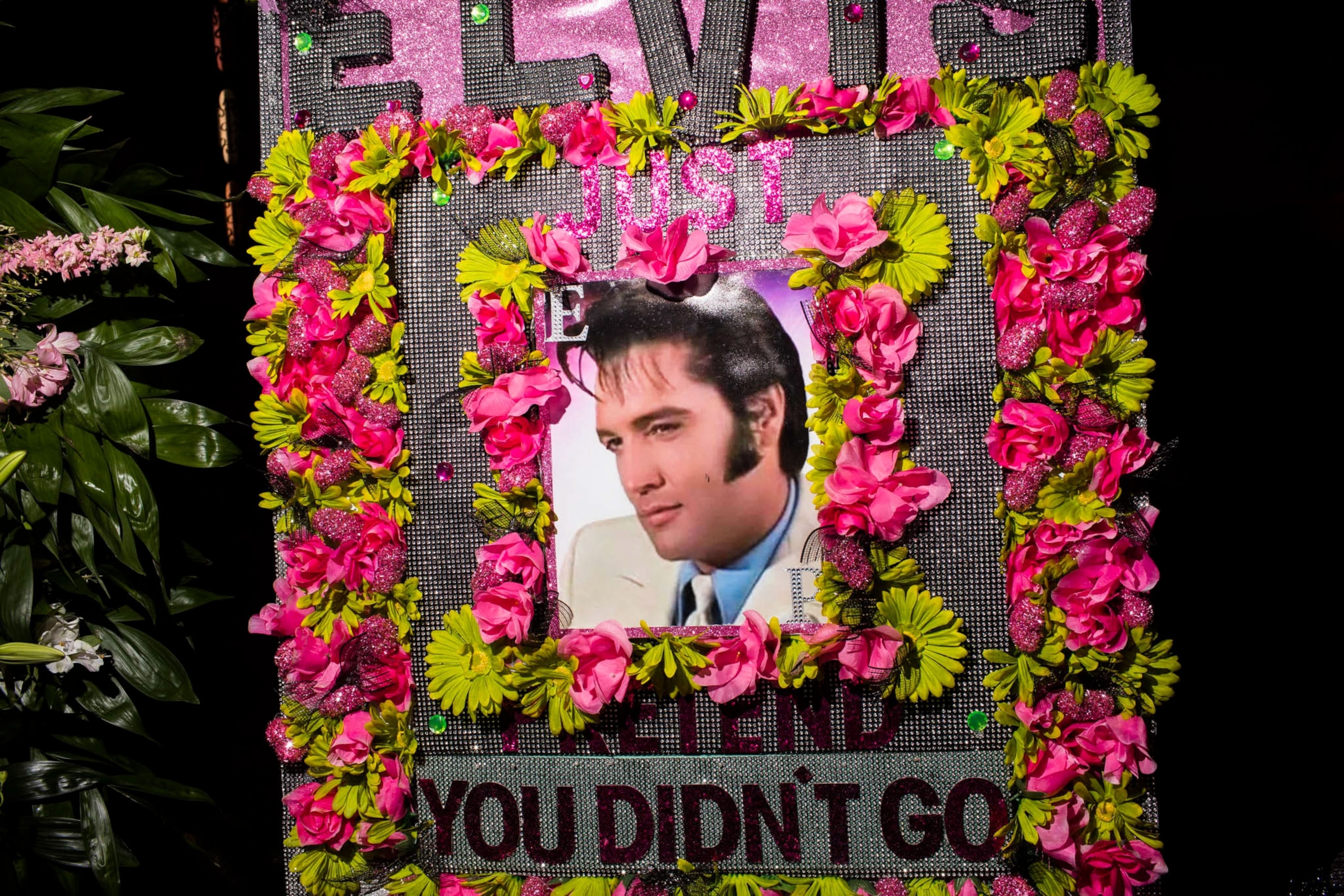 a memorial to Elvis