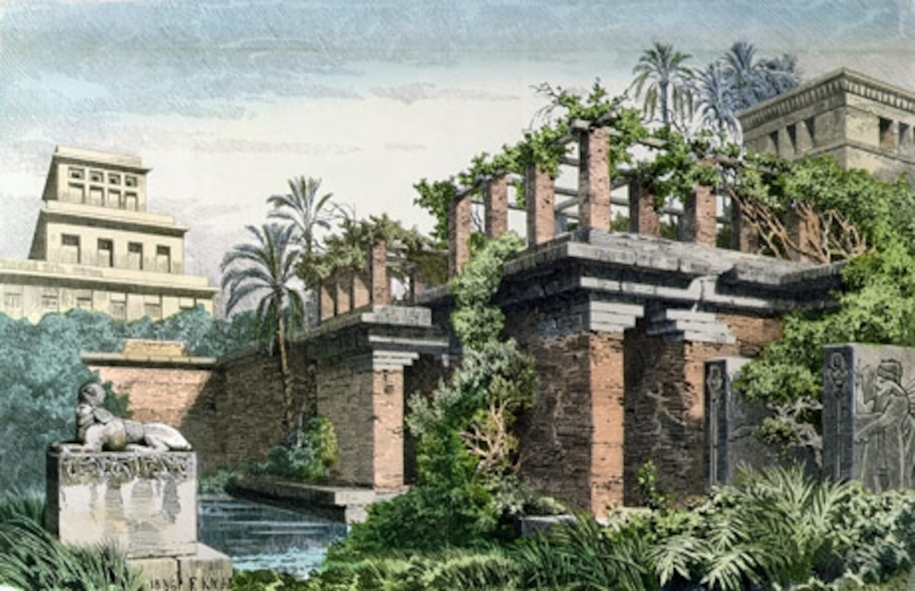 the Hanging Gardens of Babylon, Iraq