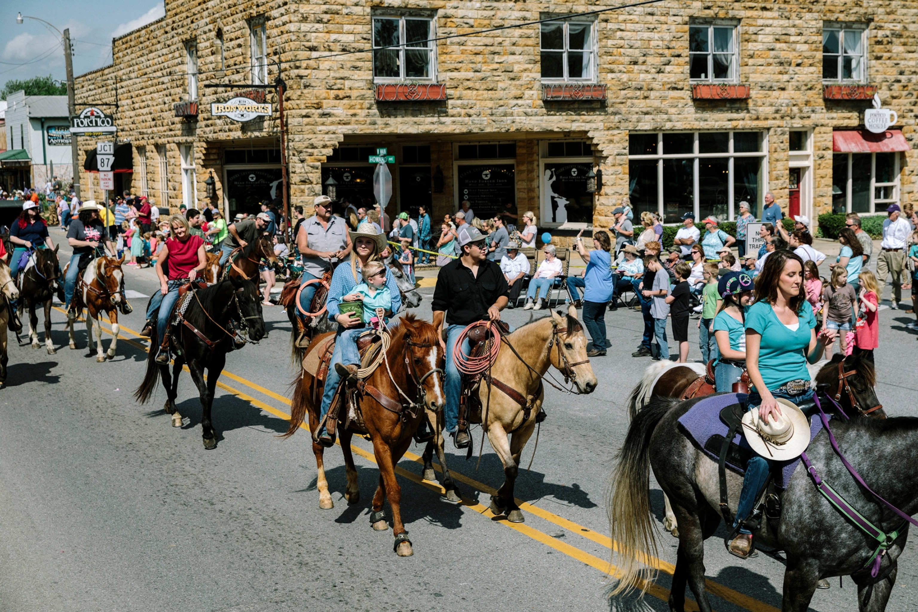 the Folk Festival Parade in Mountain View, Arkansas