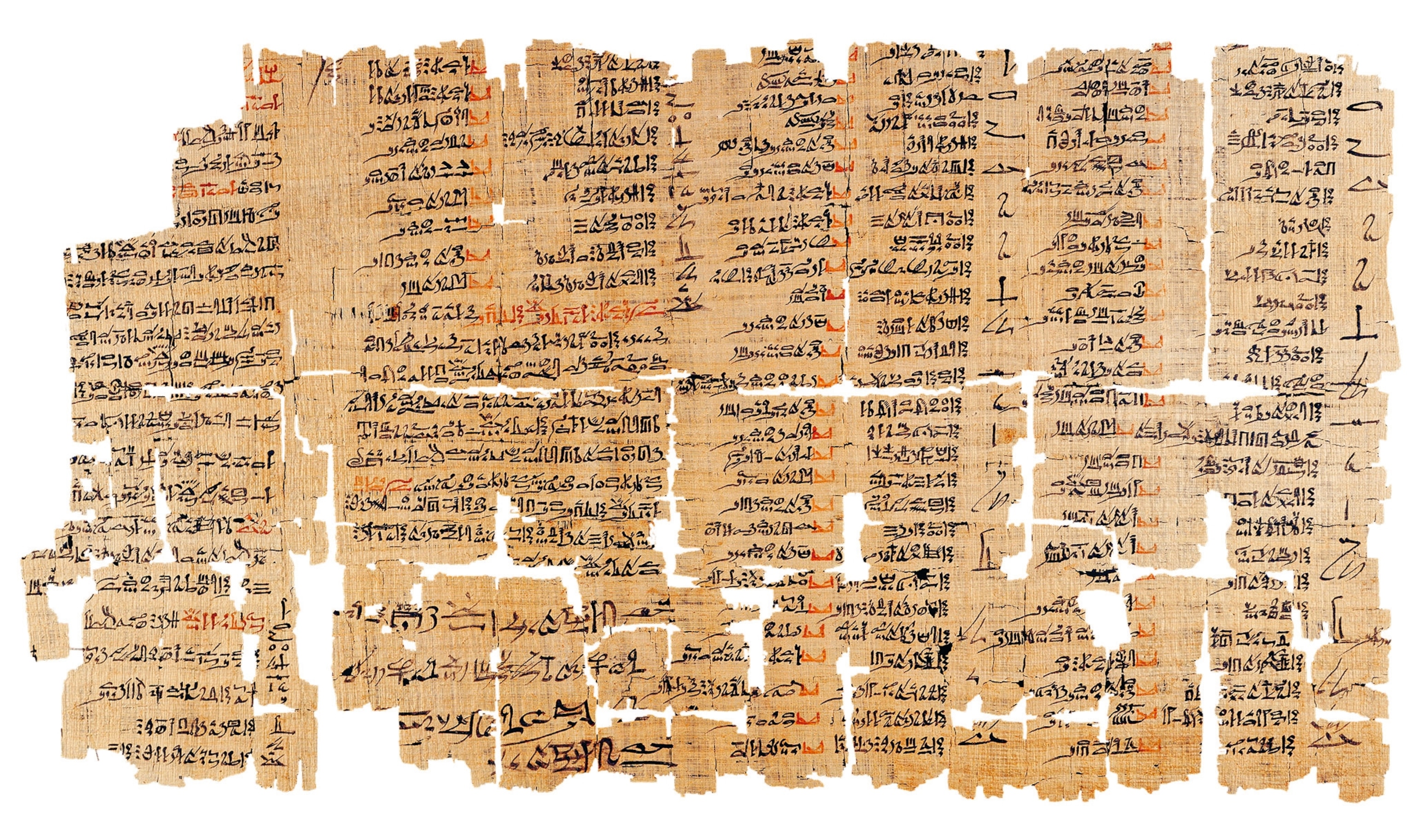 A papyrus bears a poem exalting a victory of Ramses II and a manual for interpreting dreams.