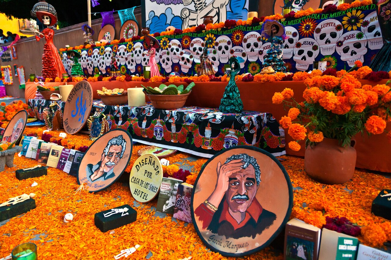 an altar for Day of the Dead, Mexico