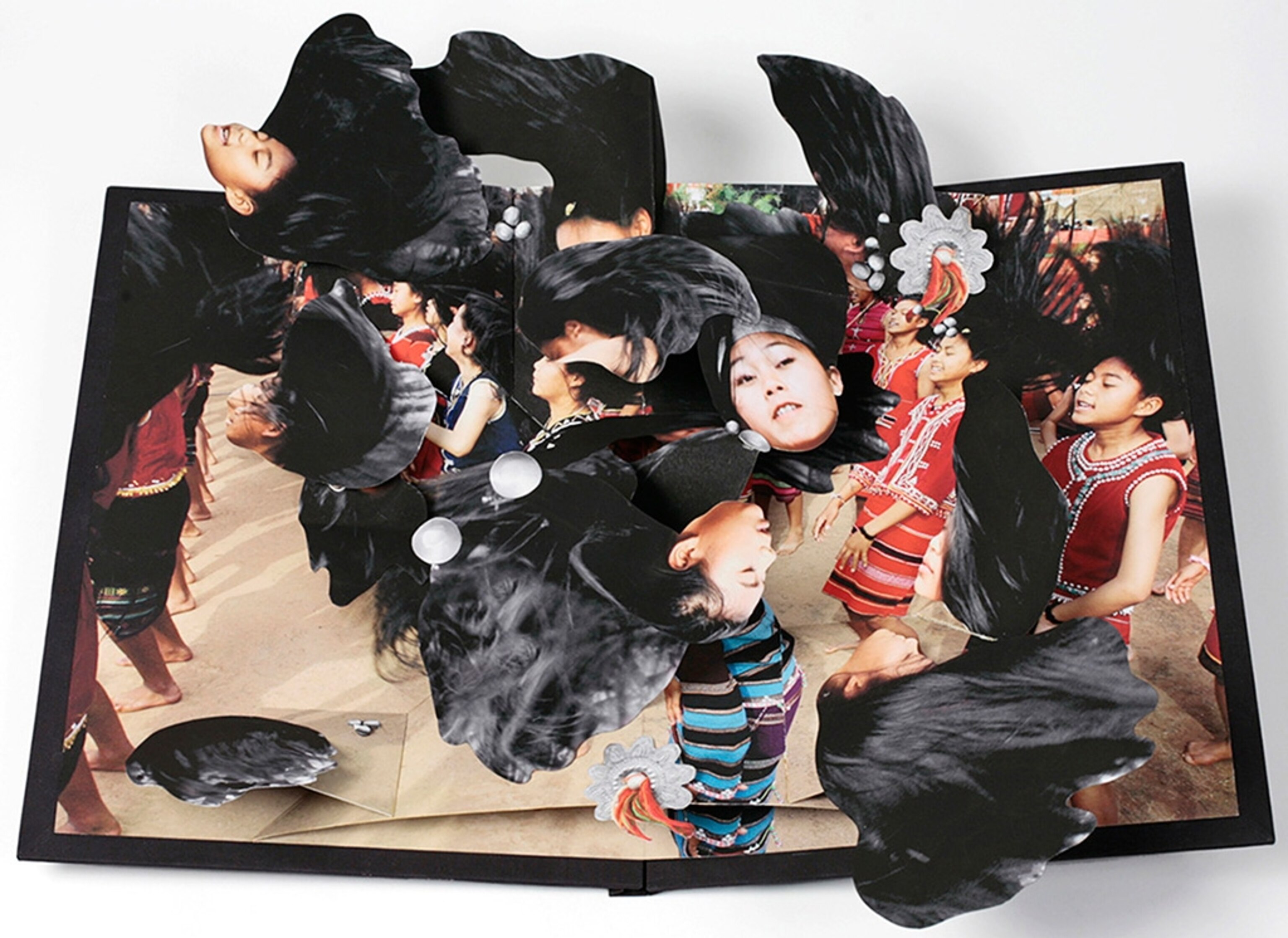 a collage of women swinging their hair