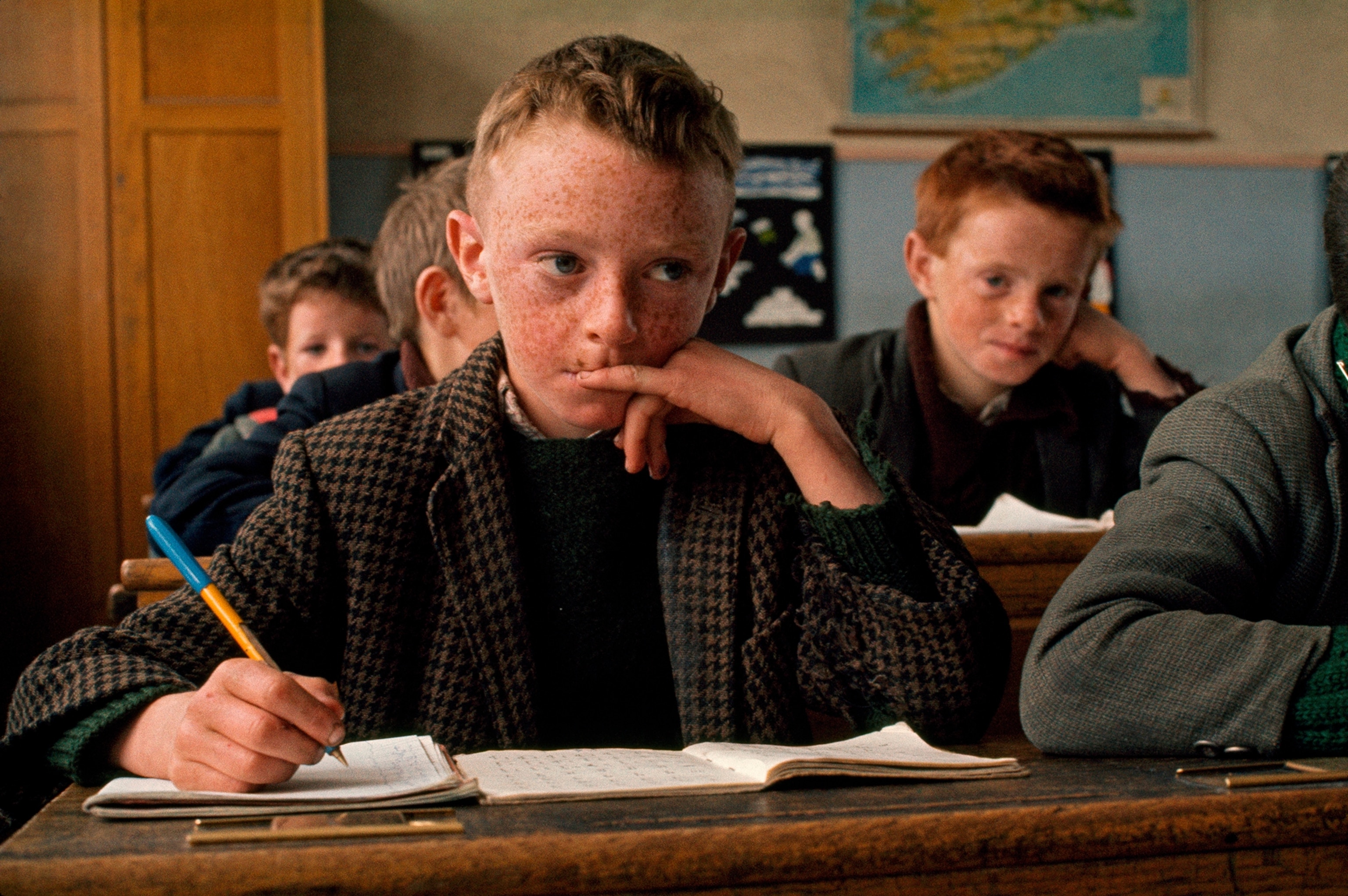 Students preserve their heritage by reading and writing in Gaelic.