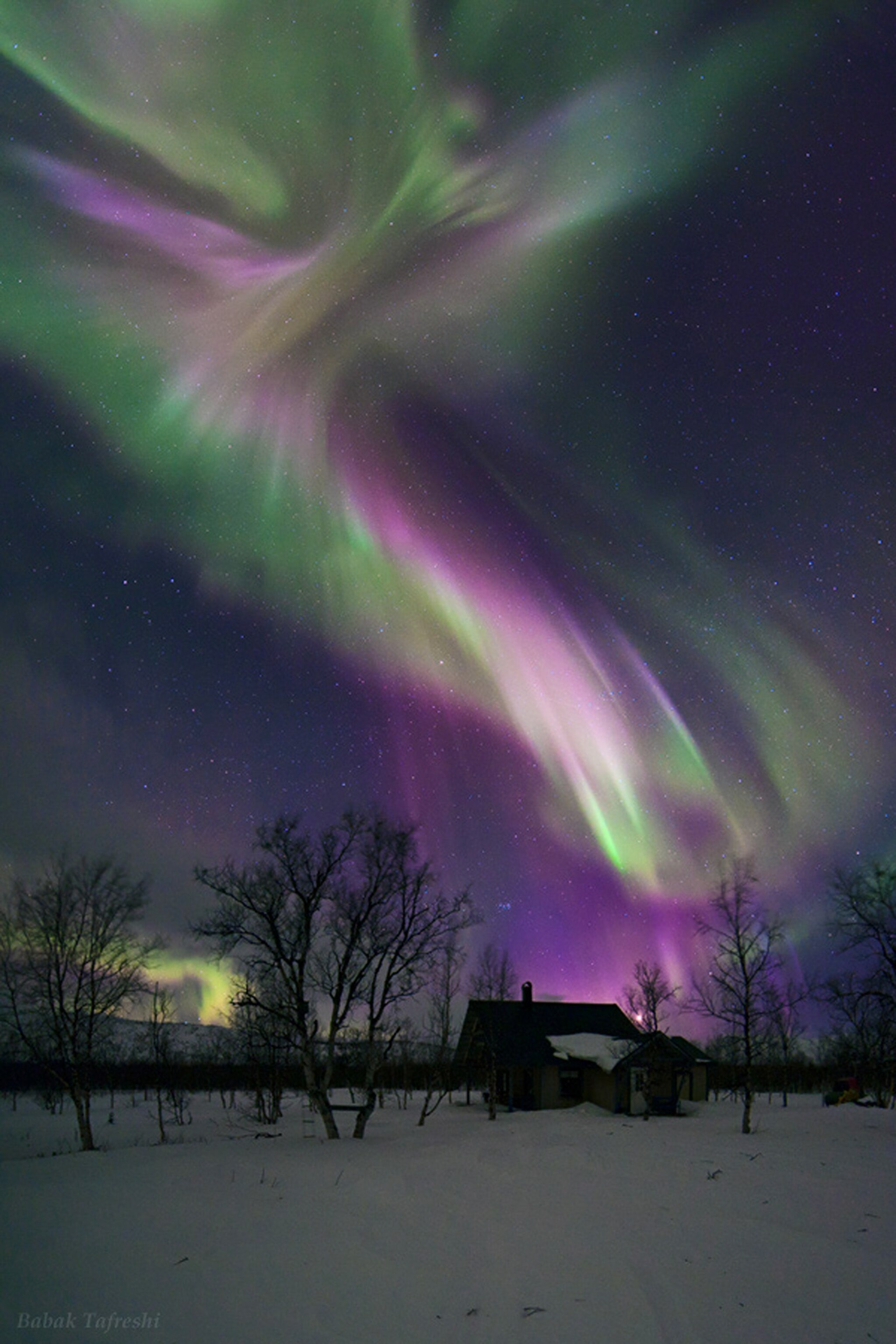 Aurora picture: northern lights over Sweden