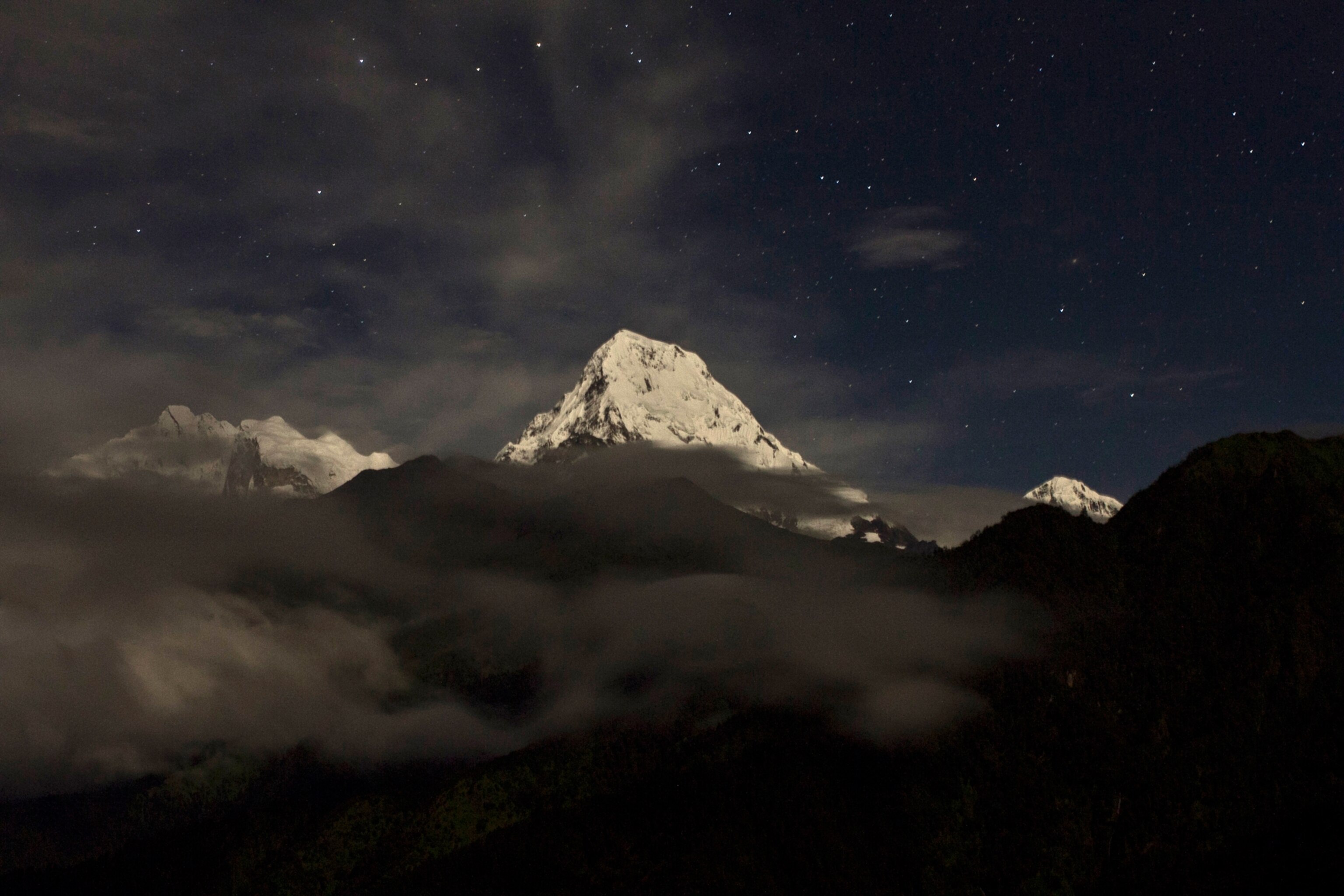 snow-capped mountain in central Nepal