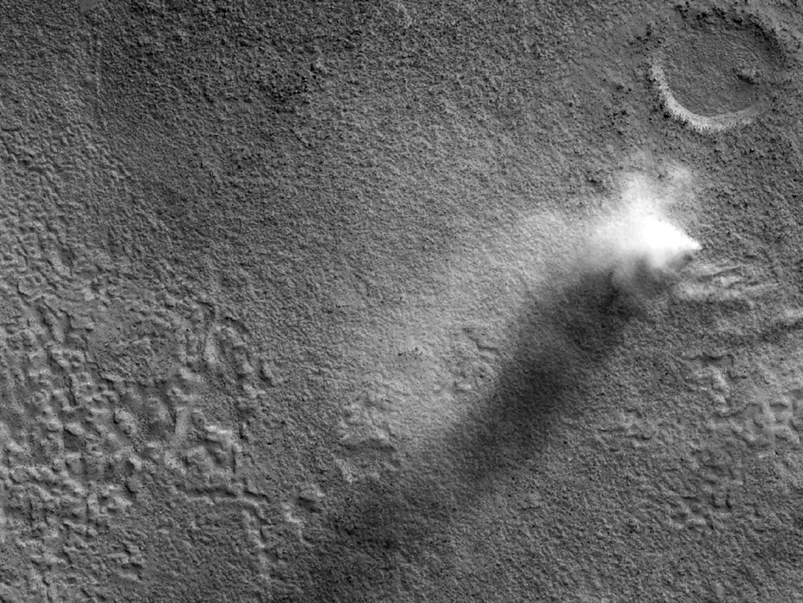 a dust devil on Mars